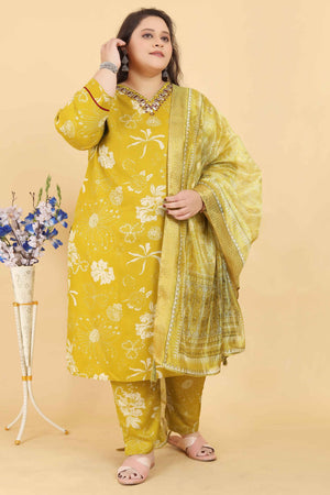 Green Floral Printed Rayon Straight Salwar Suit