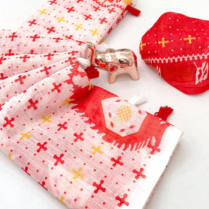 Soft & Comfortable White & Red Linen Saree with Modern Printed Styling