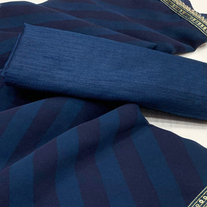 Blue Printed Georgette Saree With Lace Border