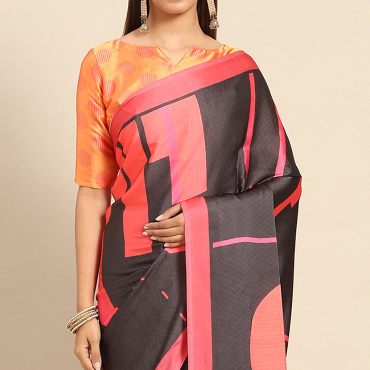 Multicolor Printed Pure Silk Saree