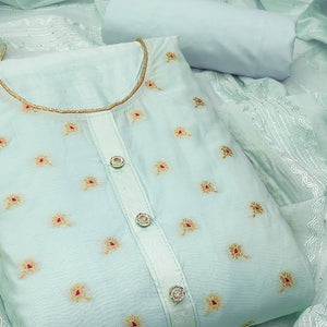 Sea Green Banarasi Silk Traditional Weaving Dress Material