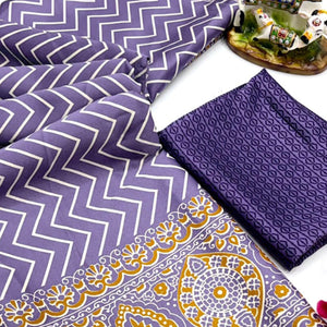 Chic Purple Crepe Saree with Contemporary Striped Print for Party and Festive Wear