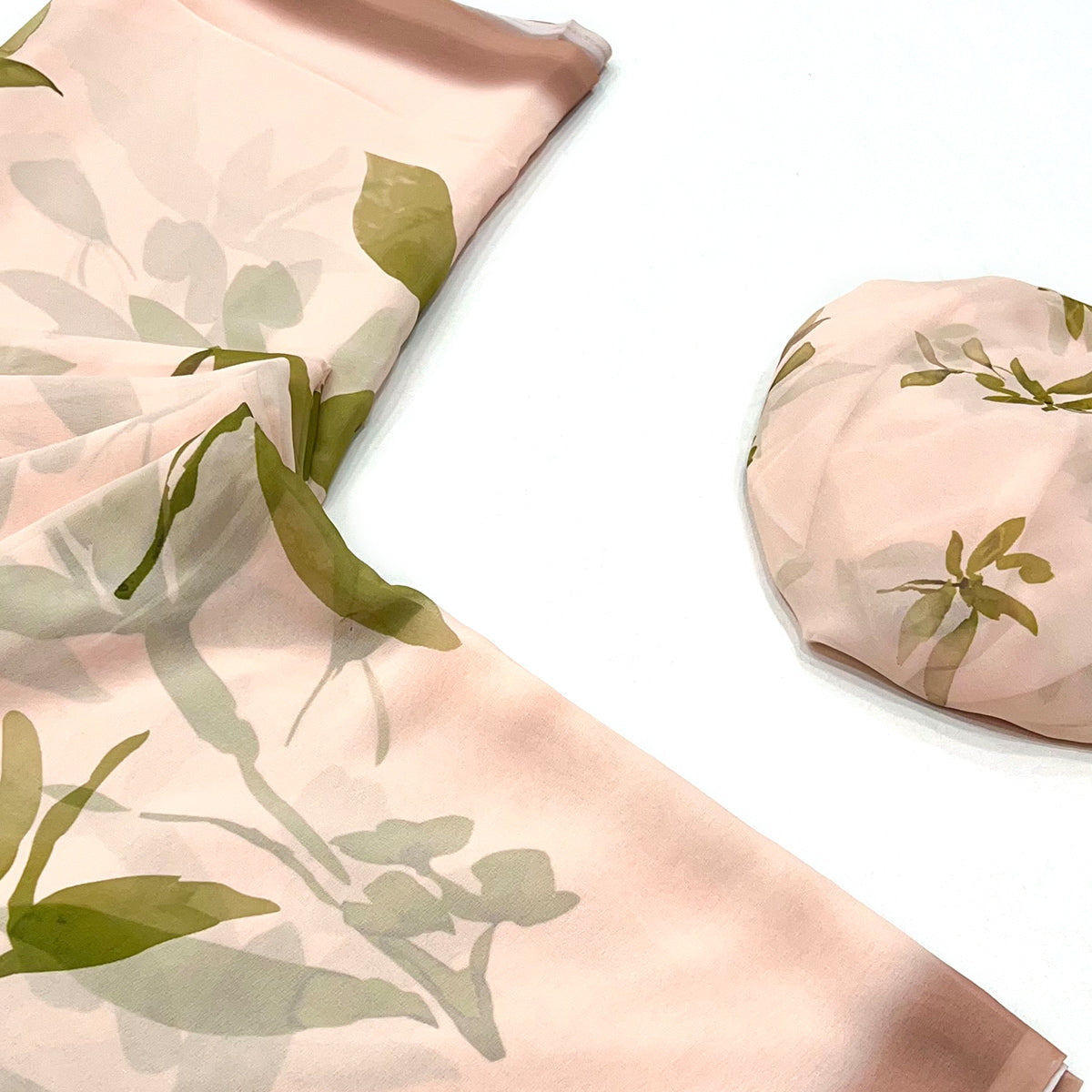 Peach Floral Digital Printed Georgette Saree