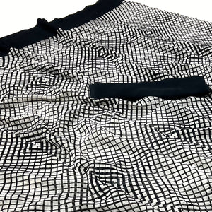Black & White Printed Georgette Saree