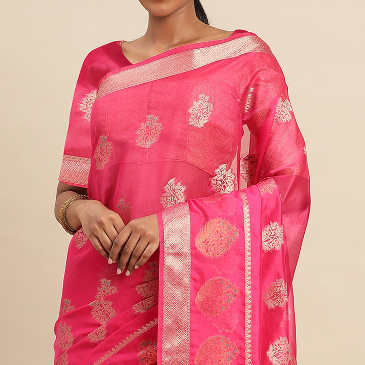 Rani Woven Organza Saree