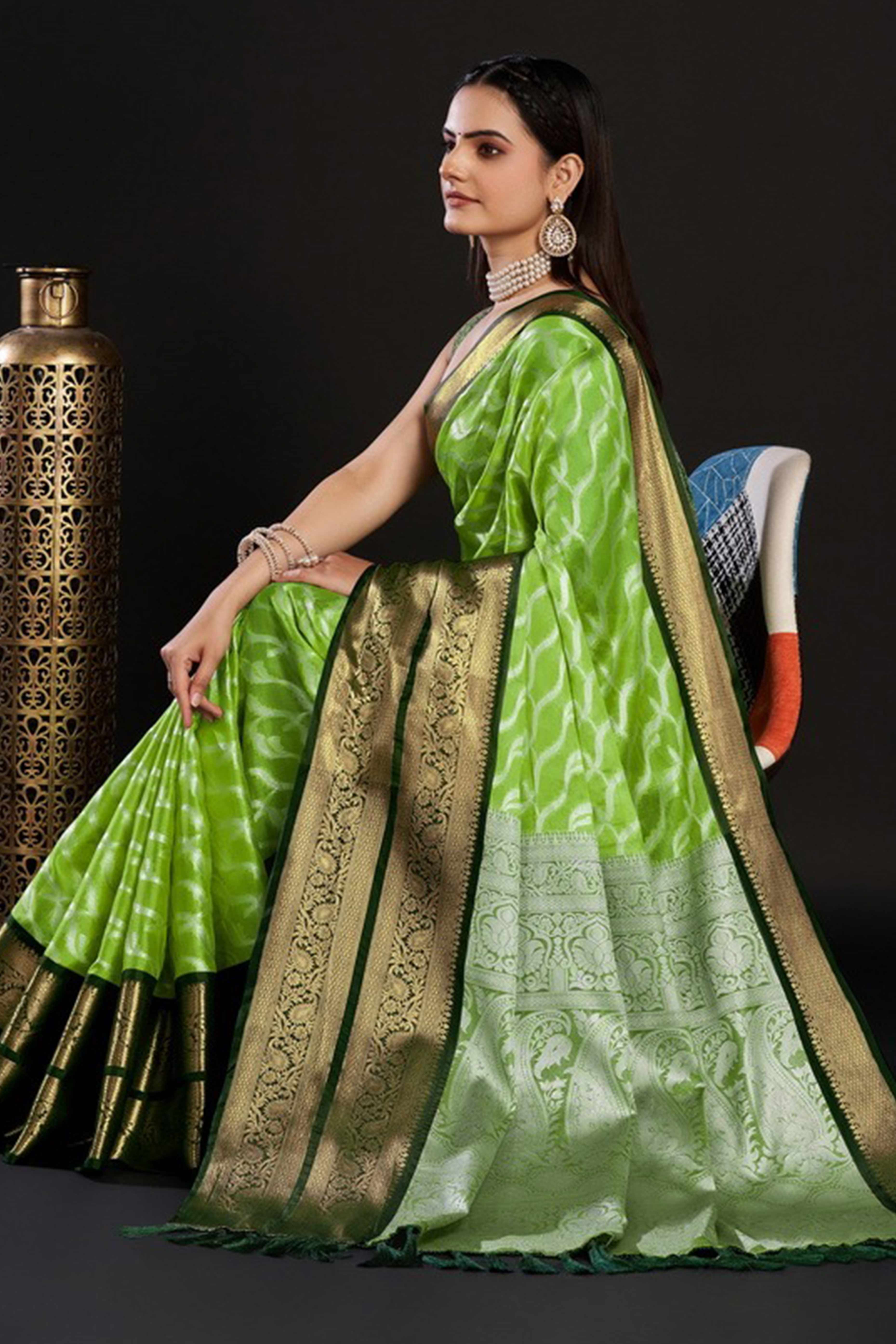 Green Zari Weaving Kanjivaram Silk Saree