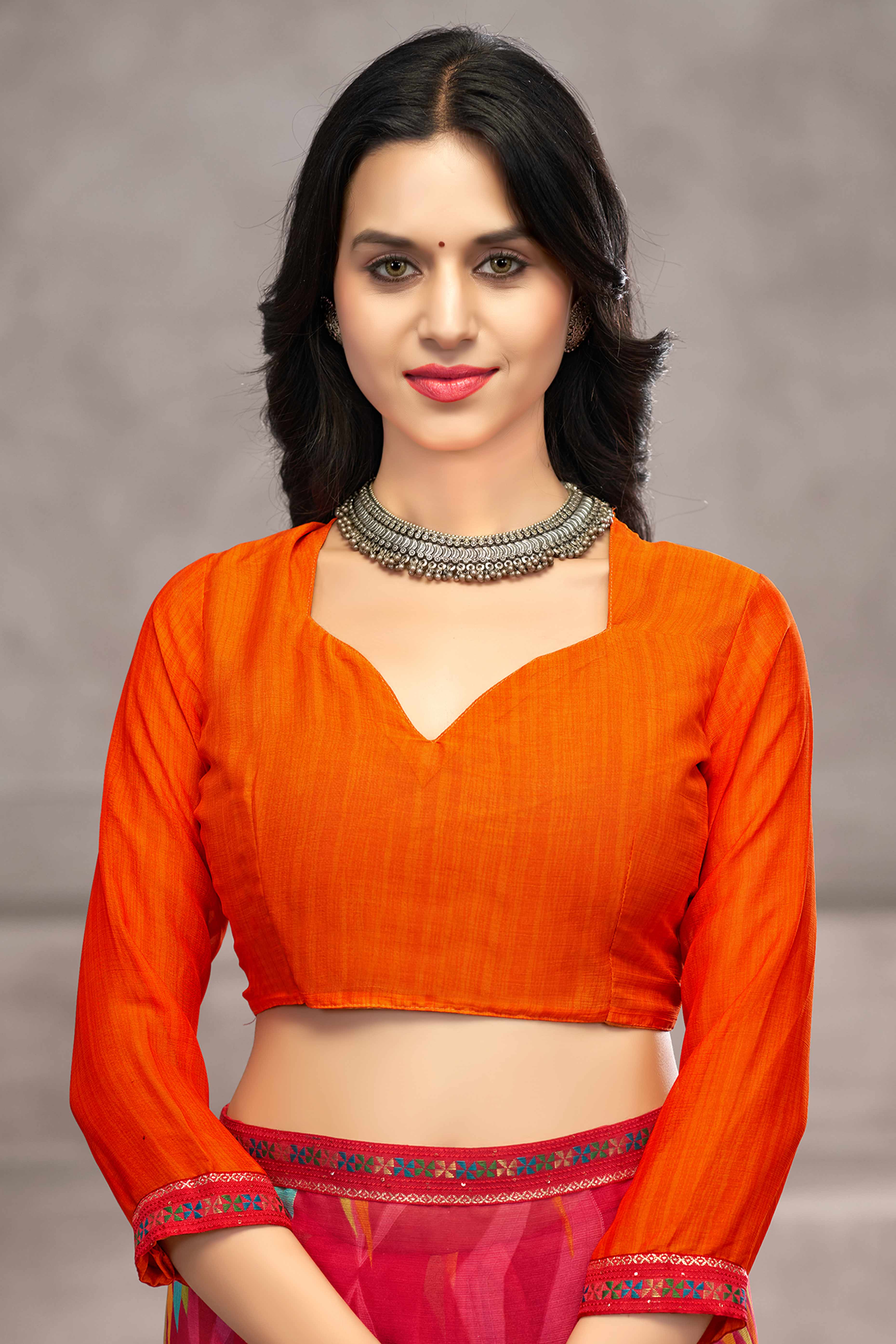 Elegant Pink Chiffon Saree Featuring Digital Print & Graceful Lace Border