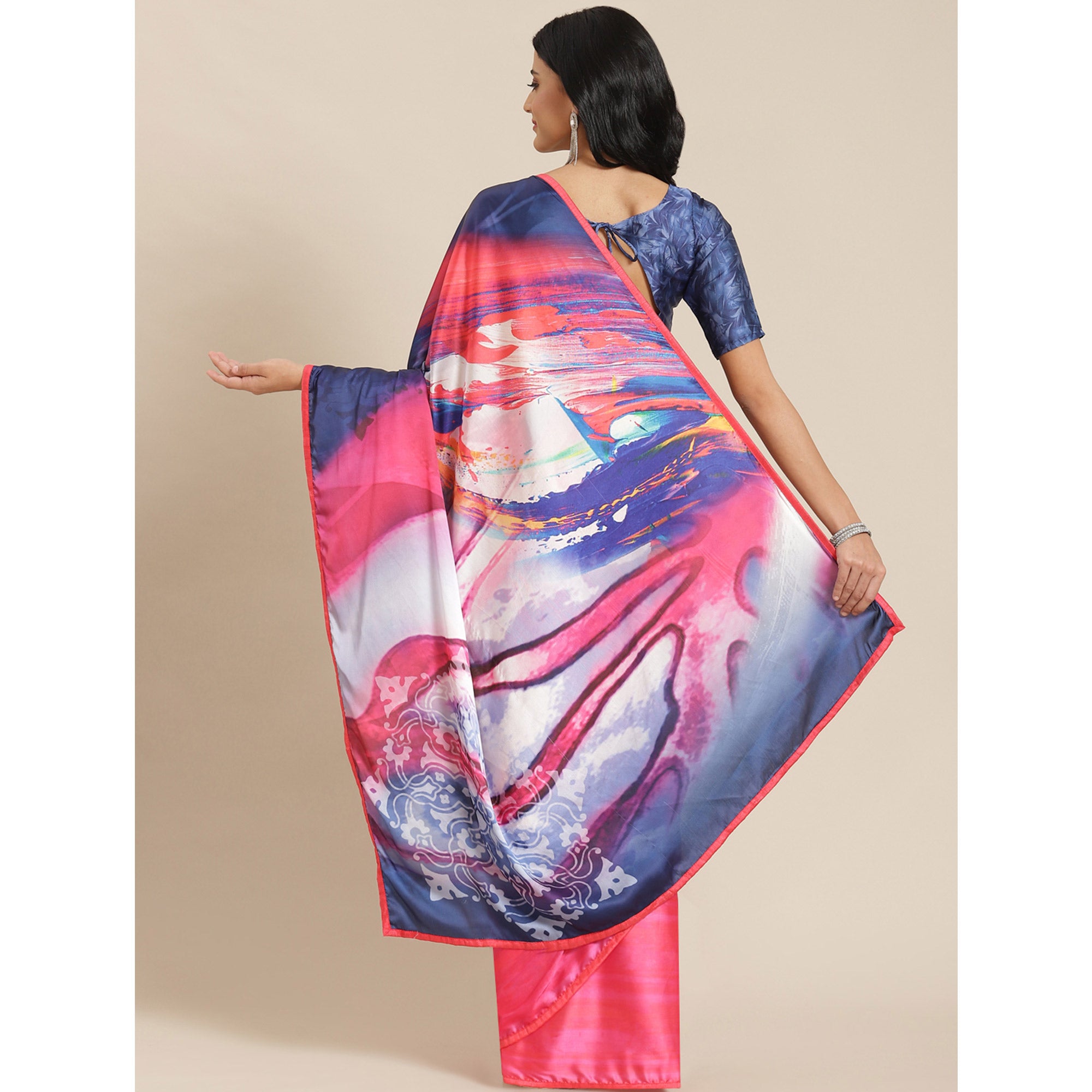 Multicolor Printed Pure Silk Saree