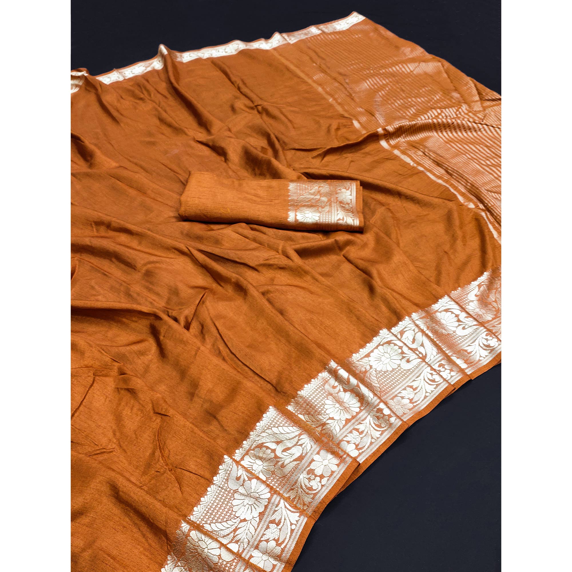 Mustard Woven Art Silk Saree