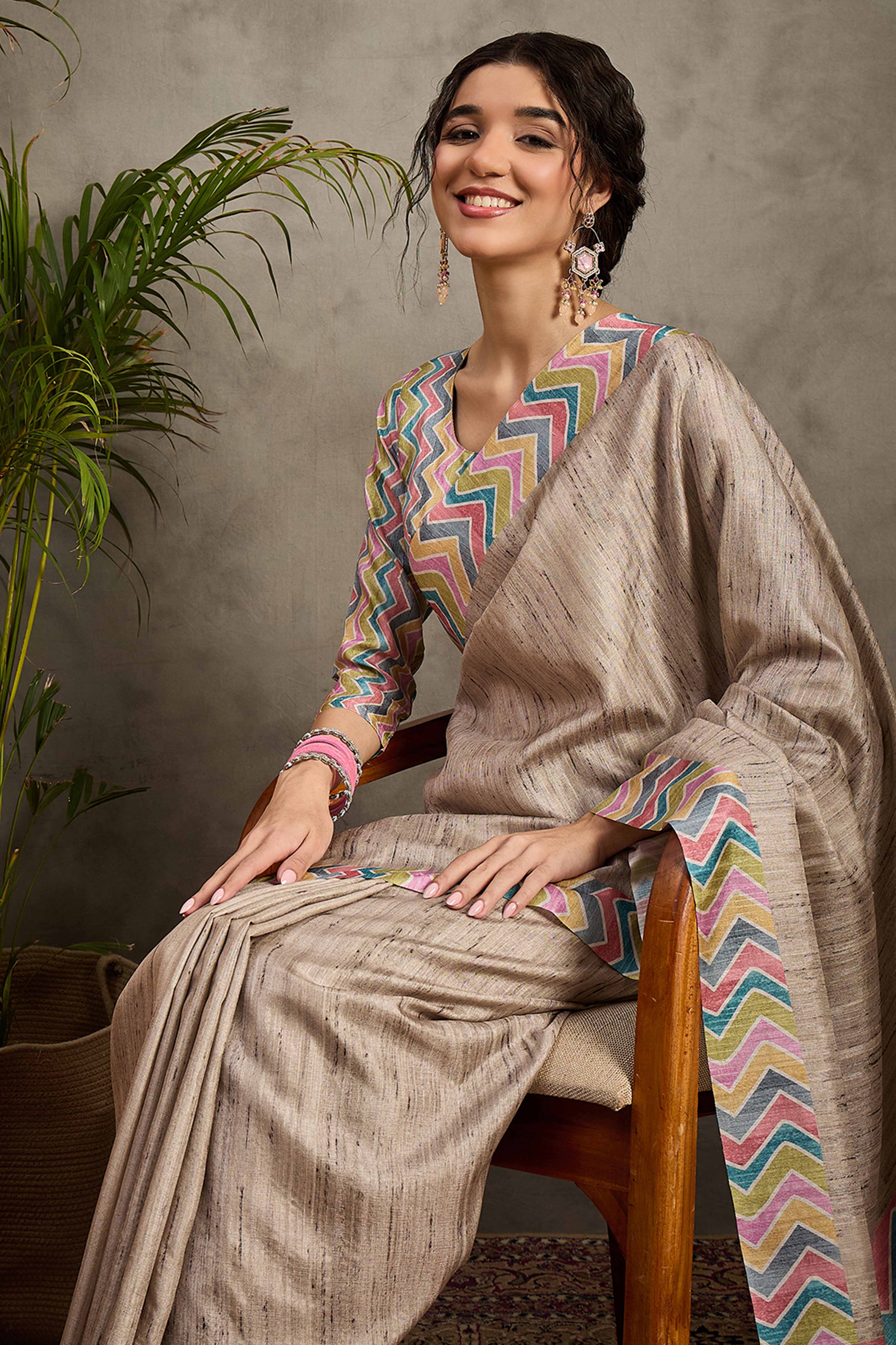 Handloom Beige Cotton Silk Saree with Timeless Weaves