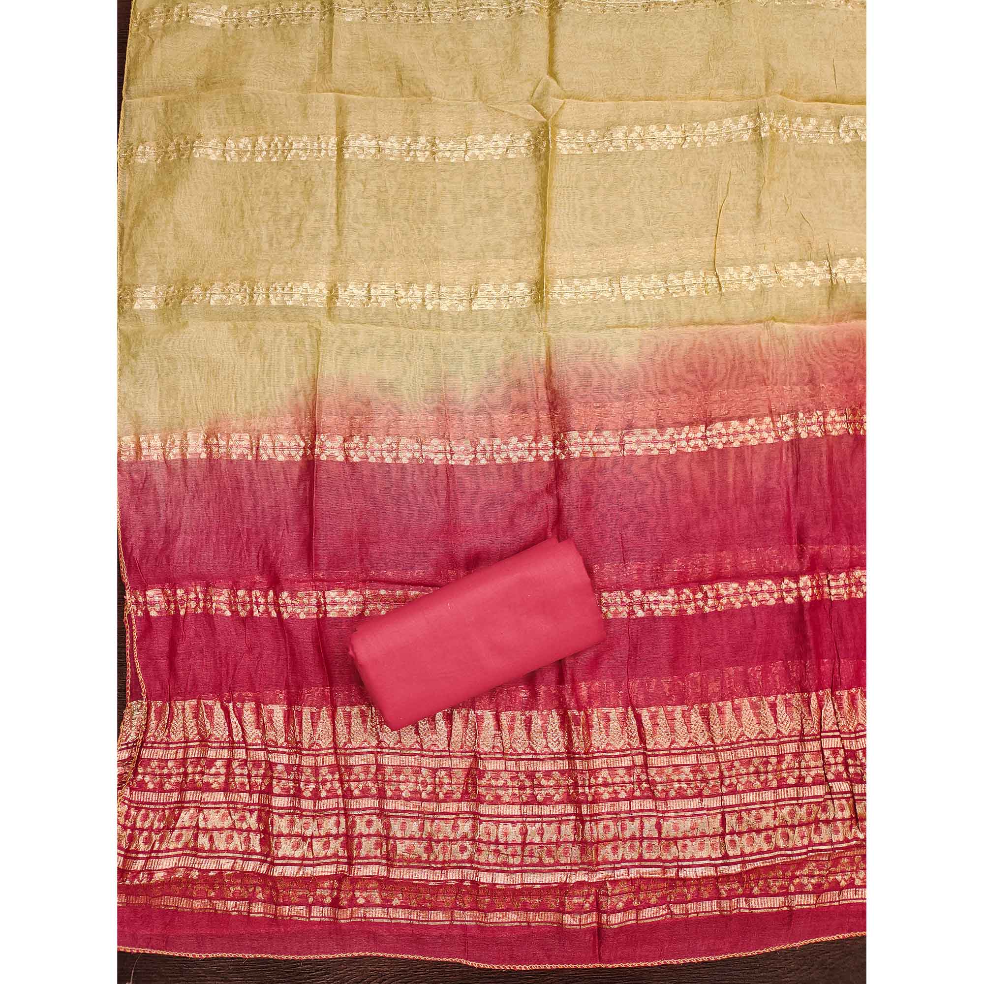 Classic Chikoo Floral Embroidered Cotton Blend Dress Material With Shimmering Sequins Work