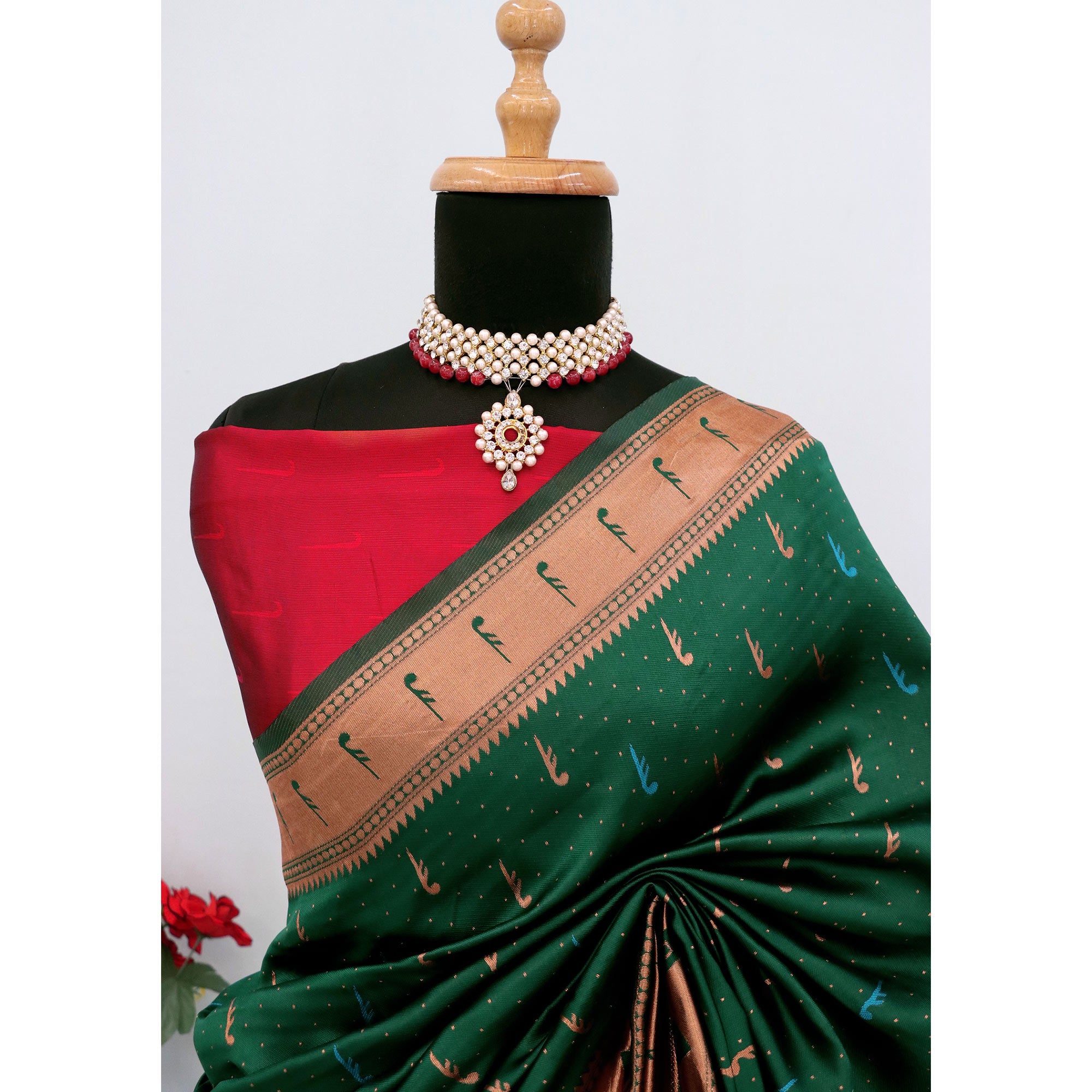 Green Woven Pure Silk Paithani Saree