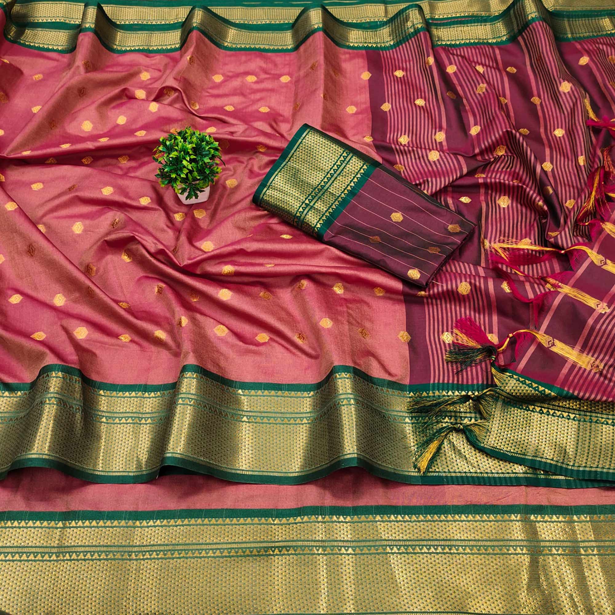 HELFAB-KANJIVARAM-PEACH