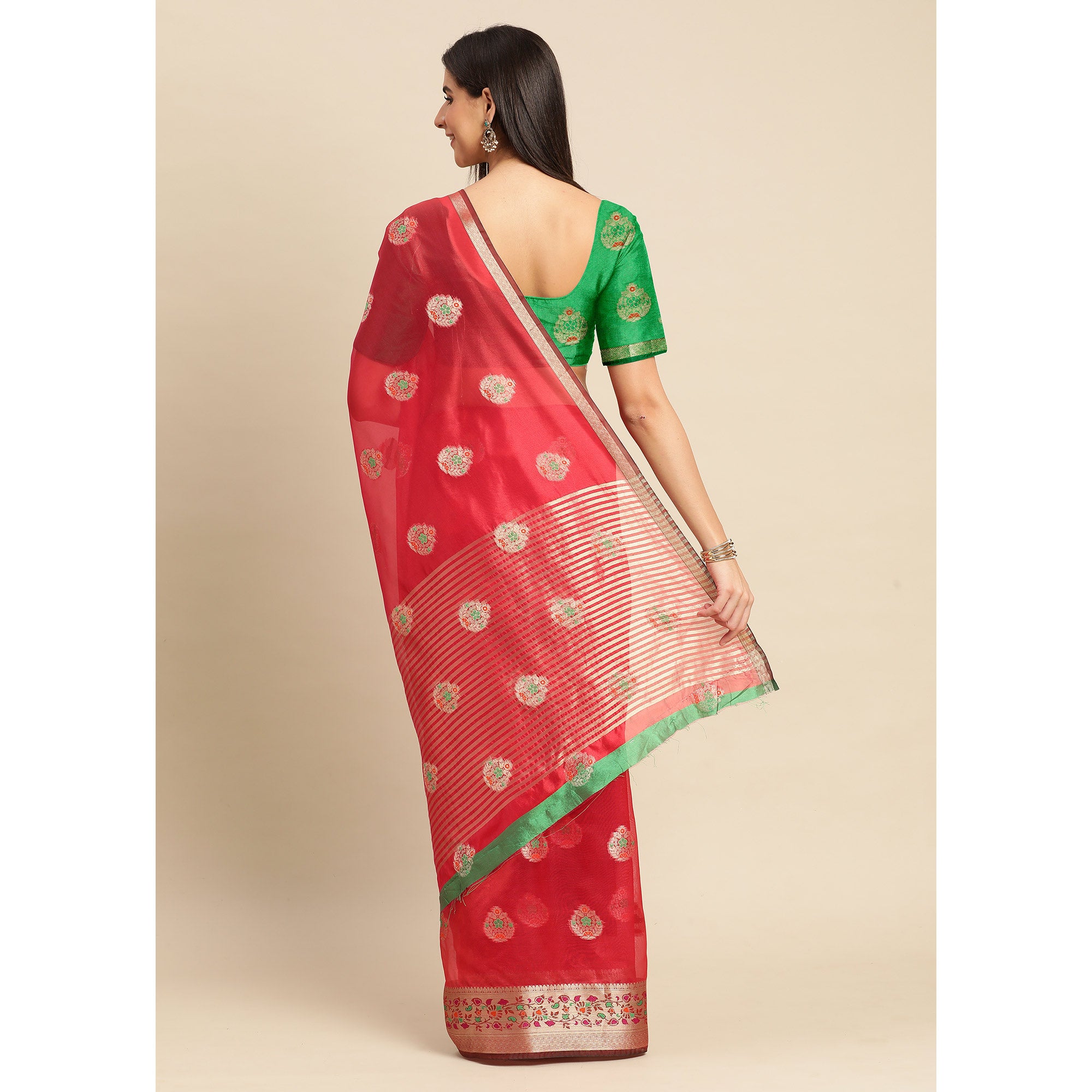 Rani Woven Organza Saree