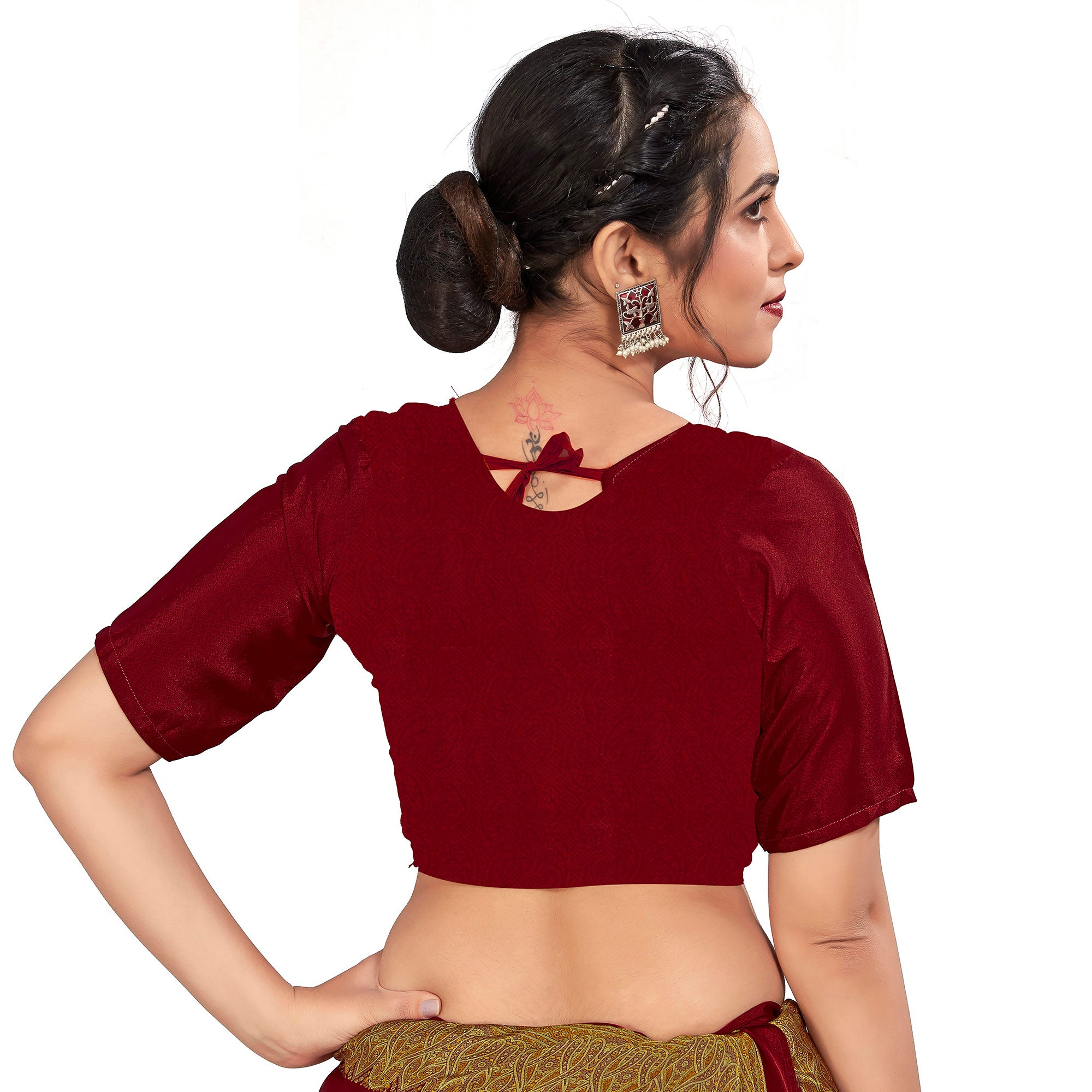 Mustard Printed Crepe Silk Saree