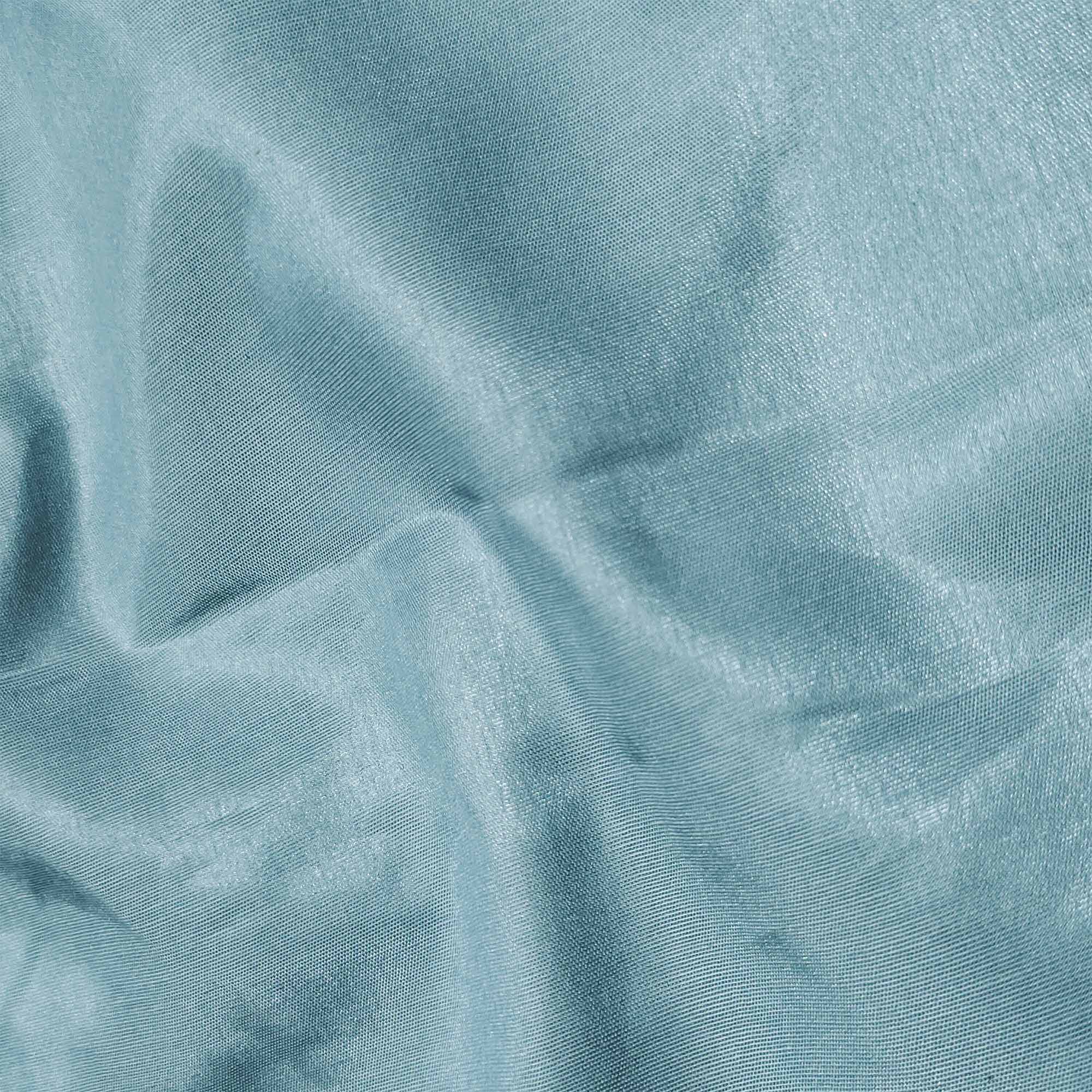 Turquoise Floral Printed Organza Dress Material