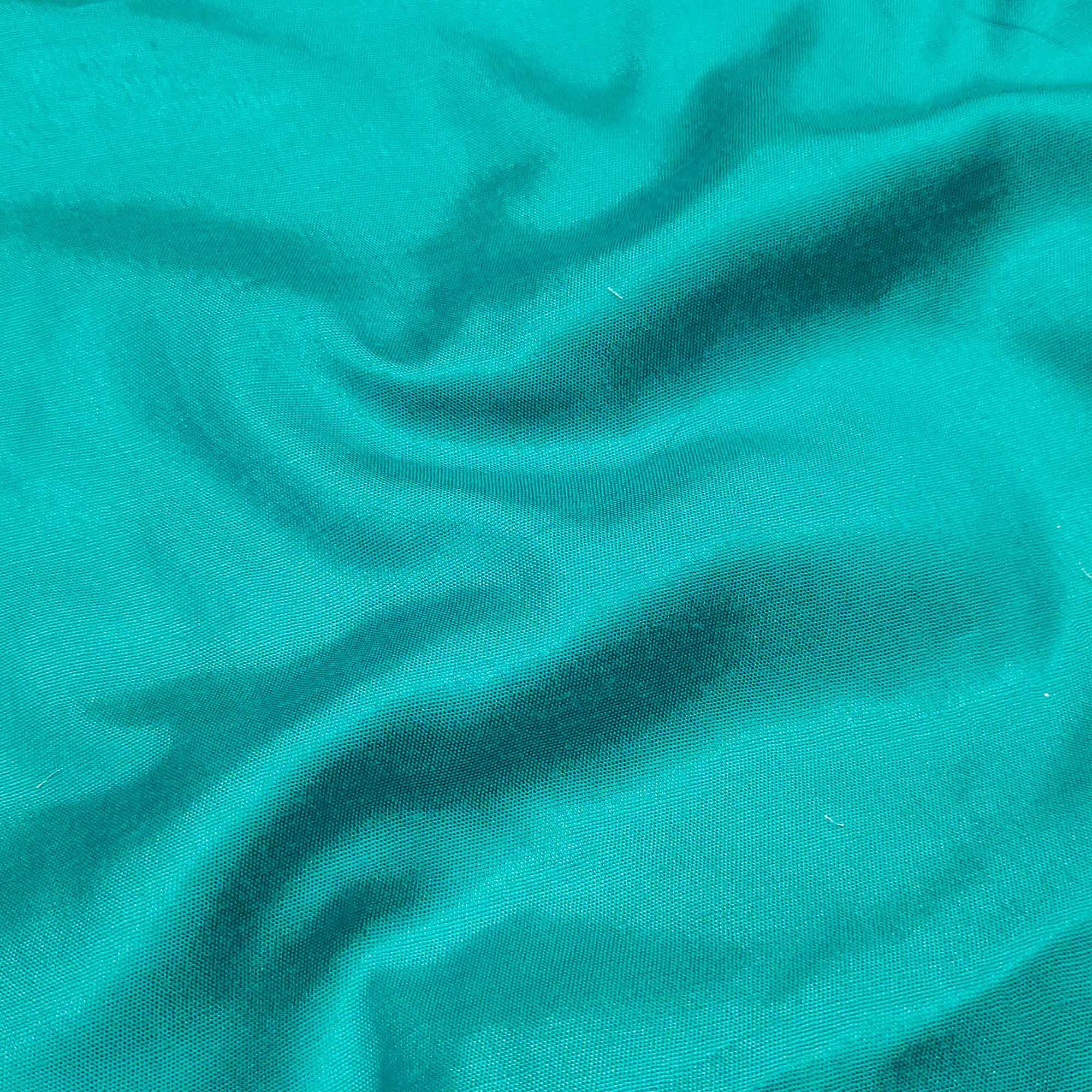 Turquoise Woven Organza Dress Material