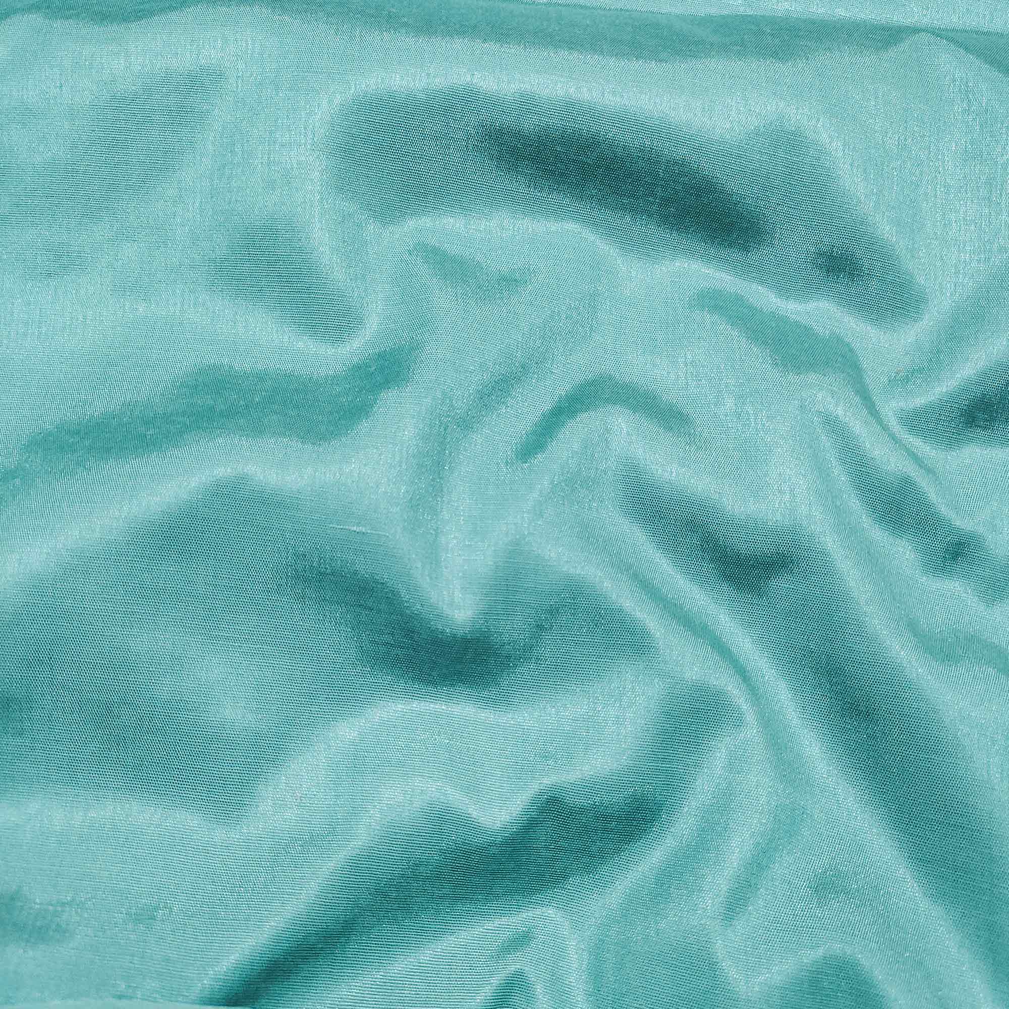 Turquoise Sequins Embroidered Organza Dress Material