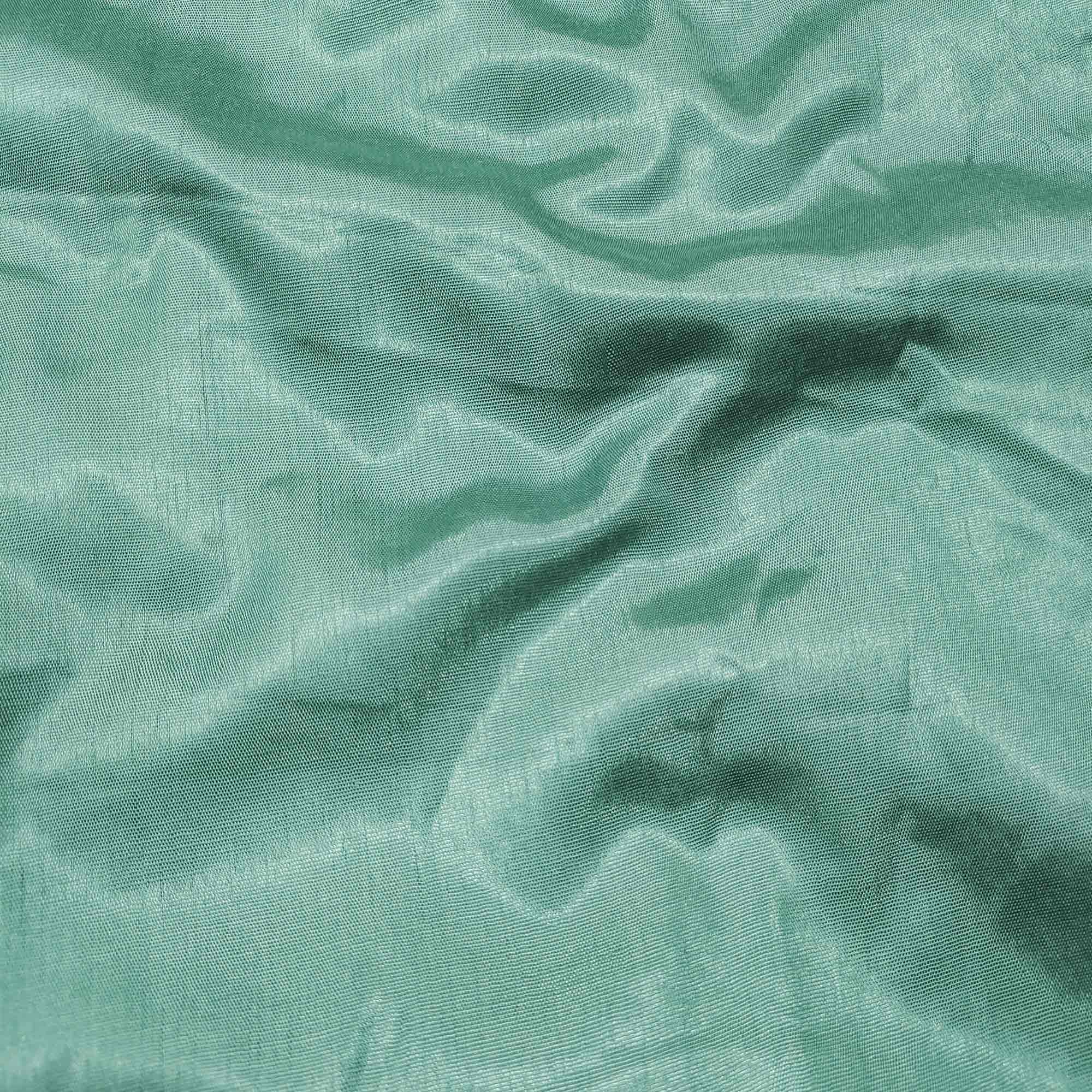 Turquoise Sequins Embroidered Organza Dress Material