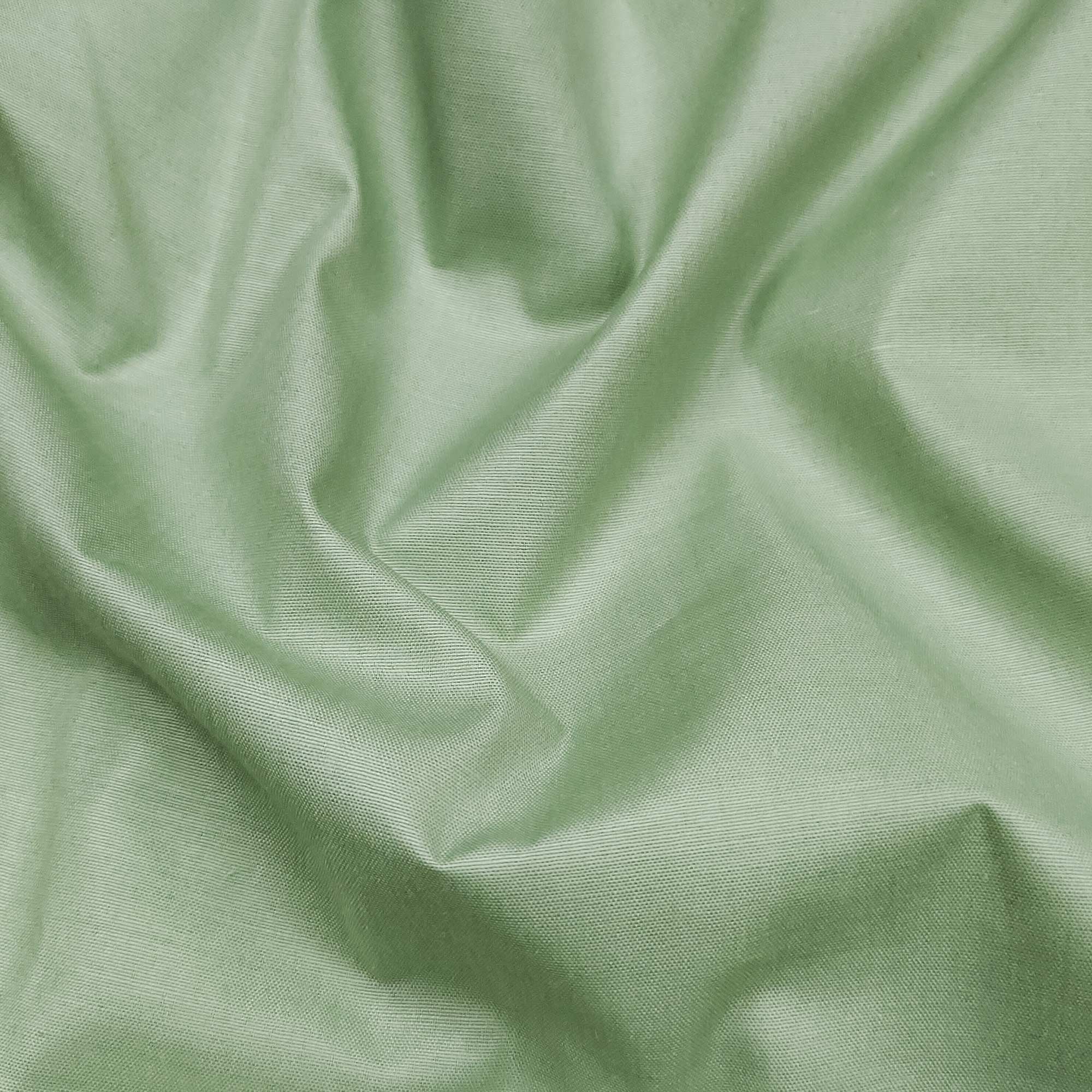 Dusty Green Embroidered Cotton Blend Dress Material