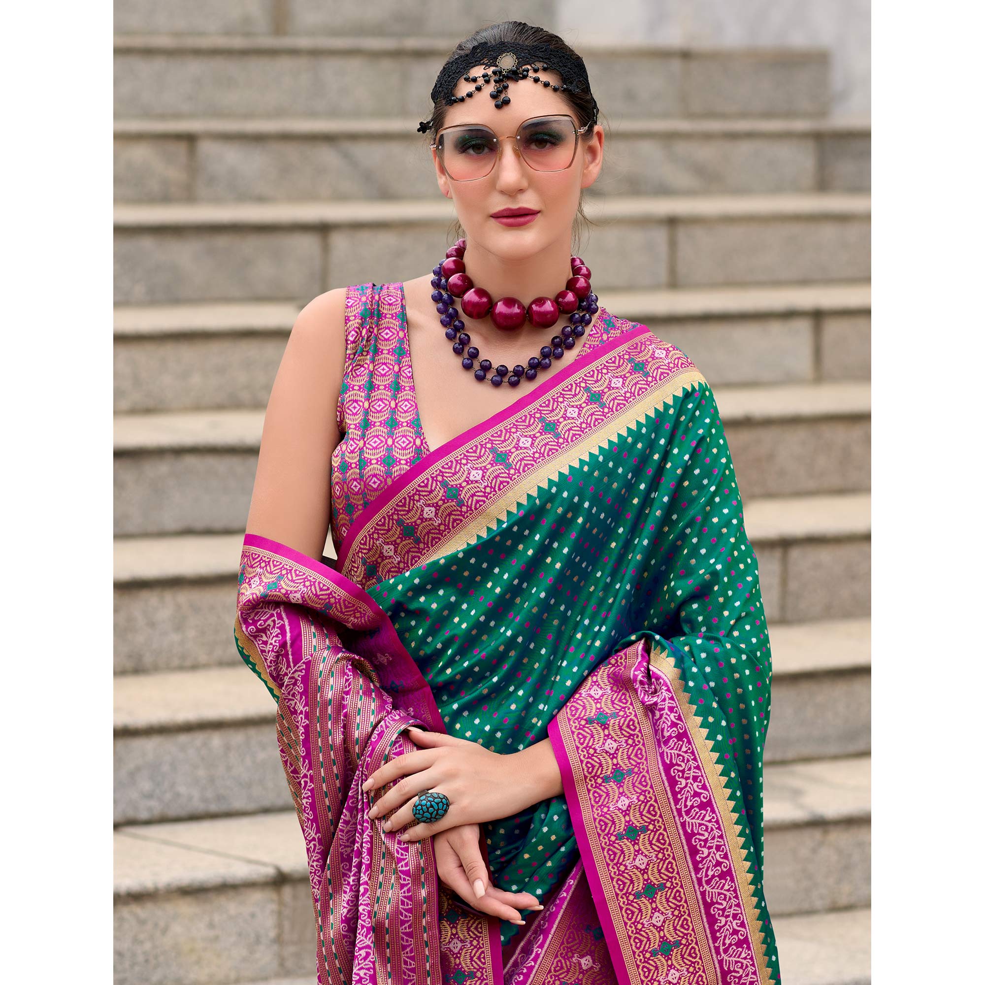 Green Zari Woven Banarasi Silk Saree