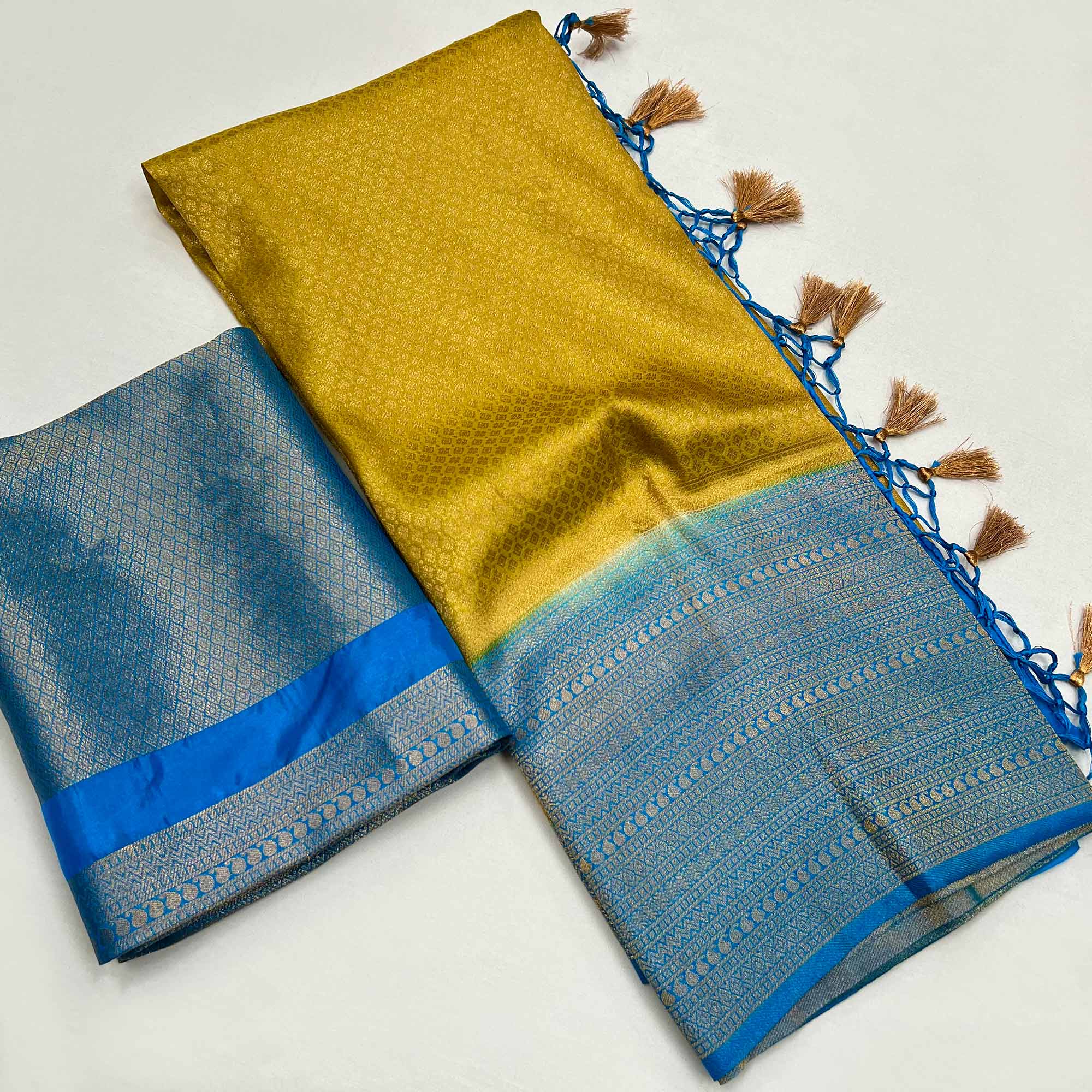 Mustard Woven Art Silk Saree
