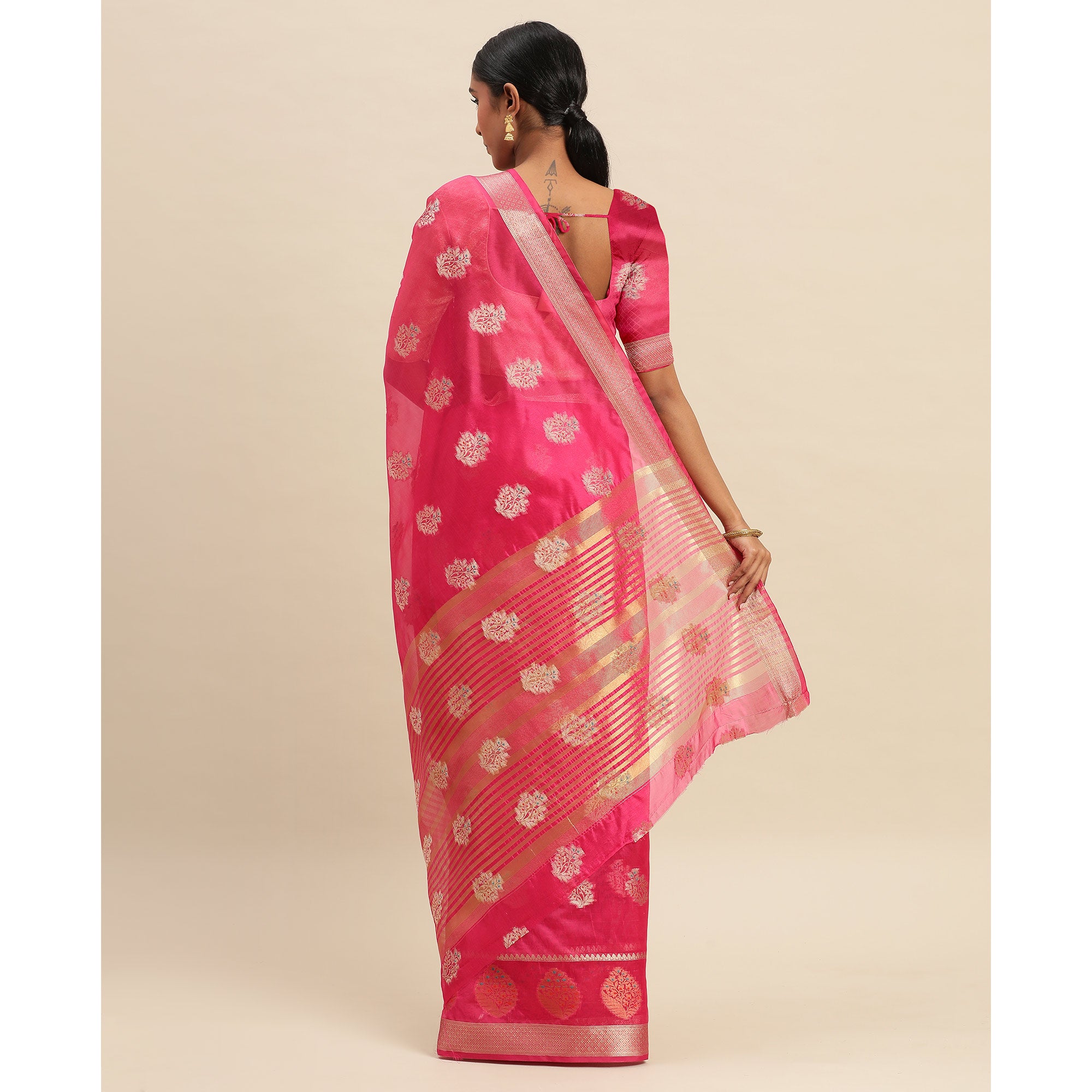 Rani Woven Organza Saree