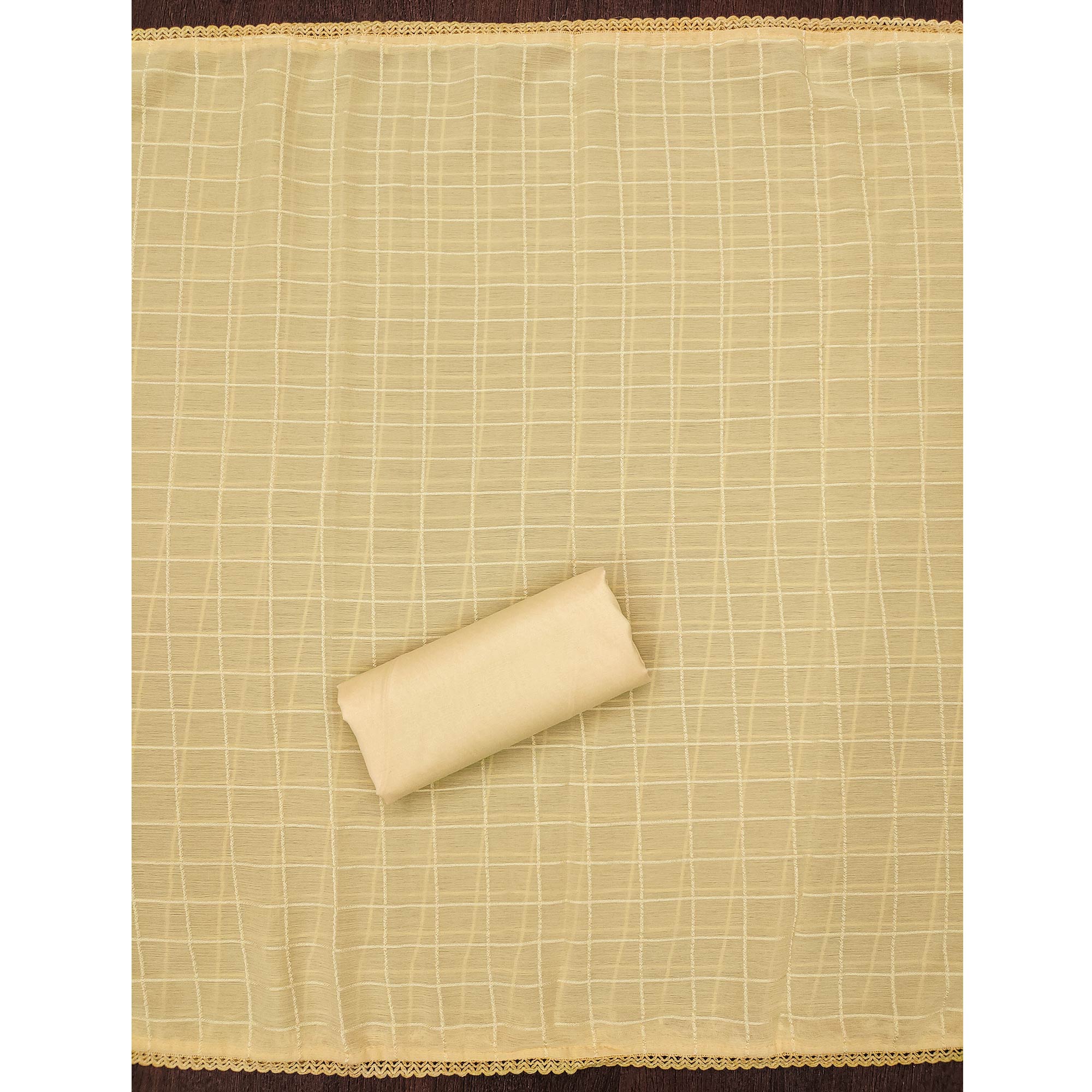 Yellow Cotton Blend Dress Material With Elegant Schiffli Work & Artistic Digital Print