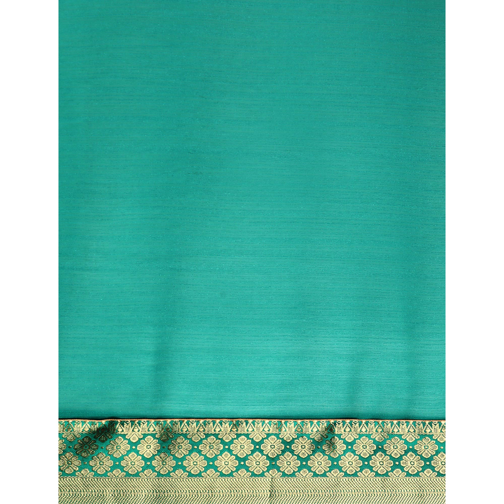 Rama Blue Swarovski Work Chiffon Saree With Zari Border