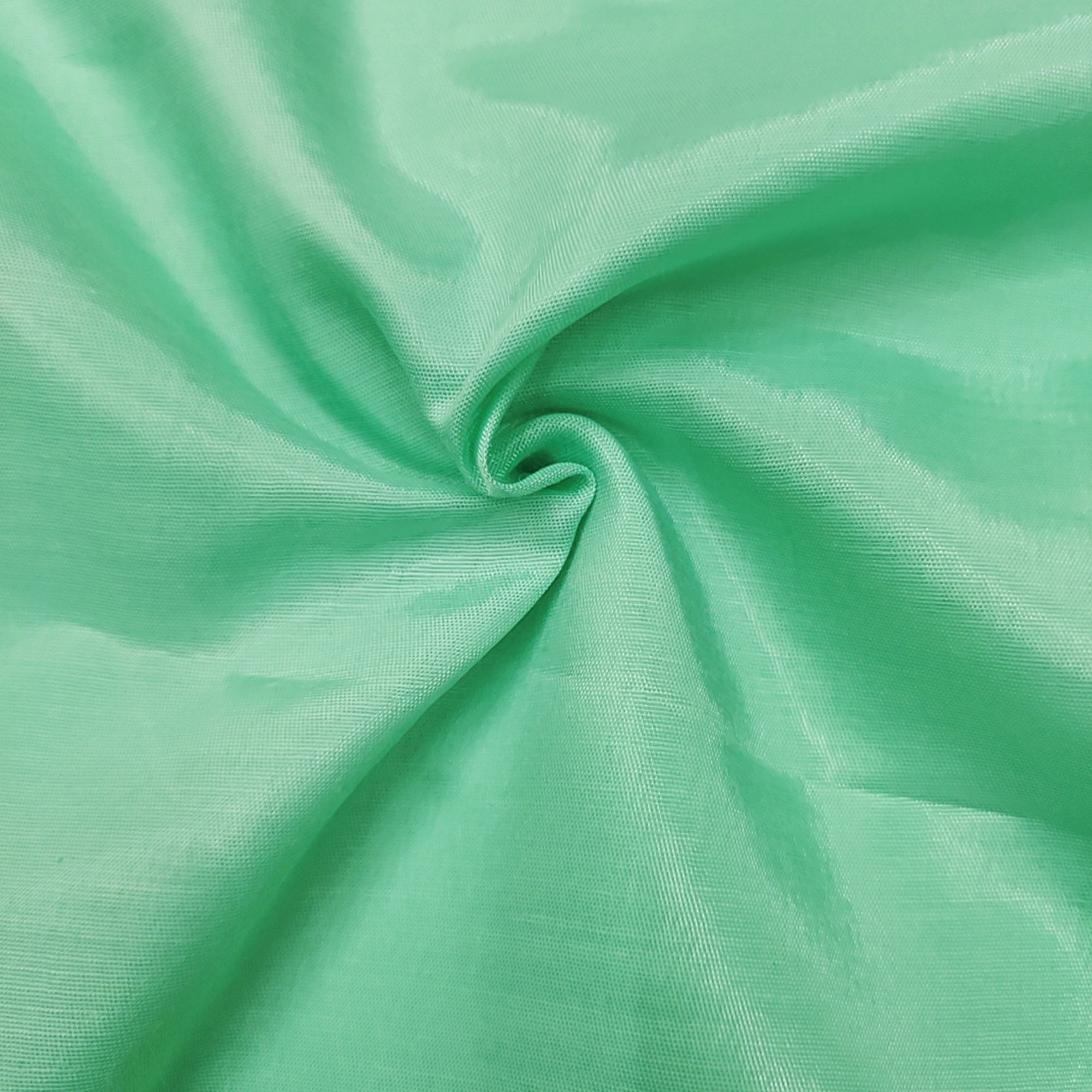 Sea Green Floral Woven With Hand Embroidered Muslin Dress Material