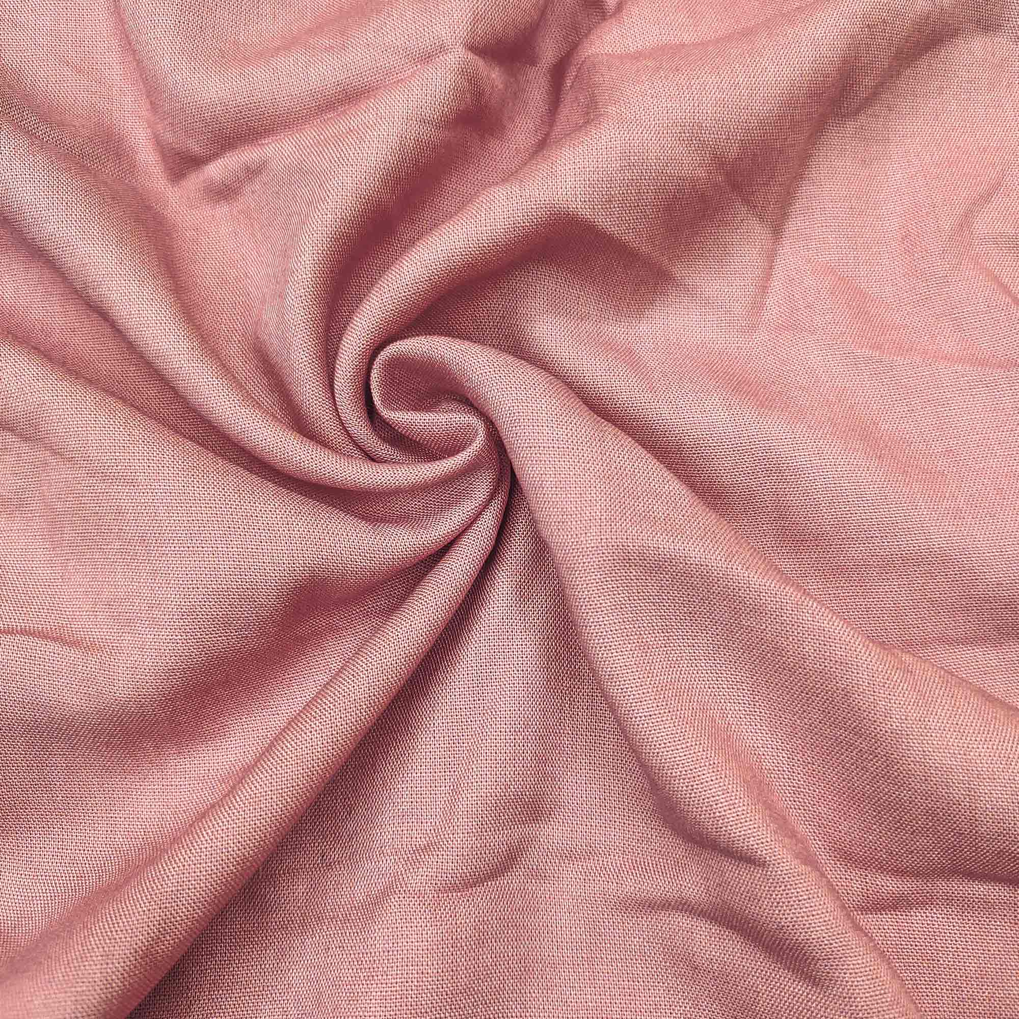 Peach Floral Hand Embroidered Muslin Dress Material