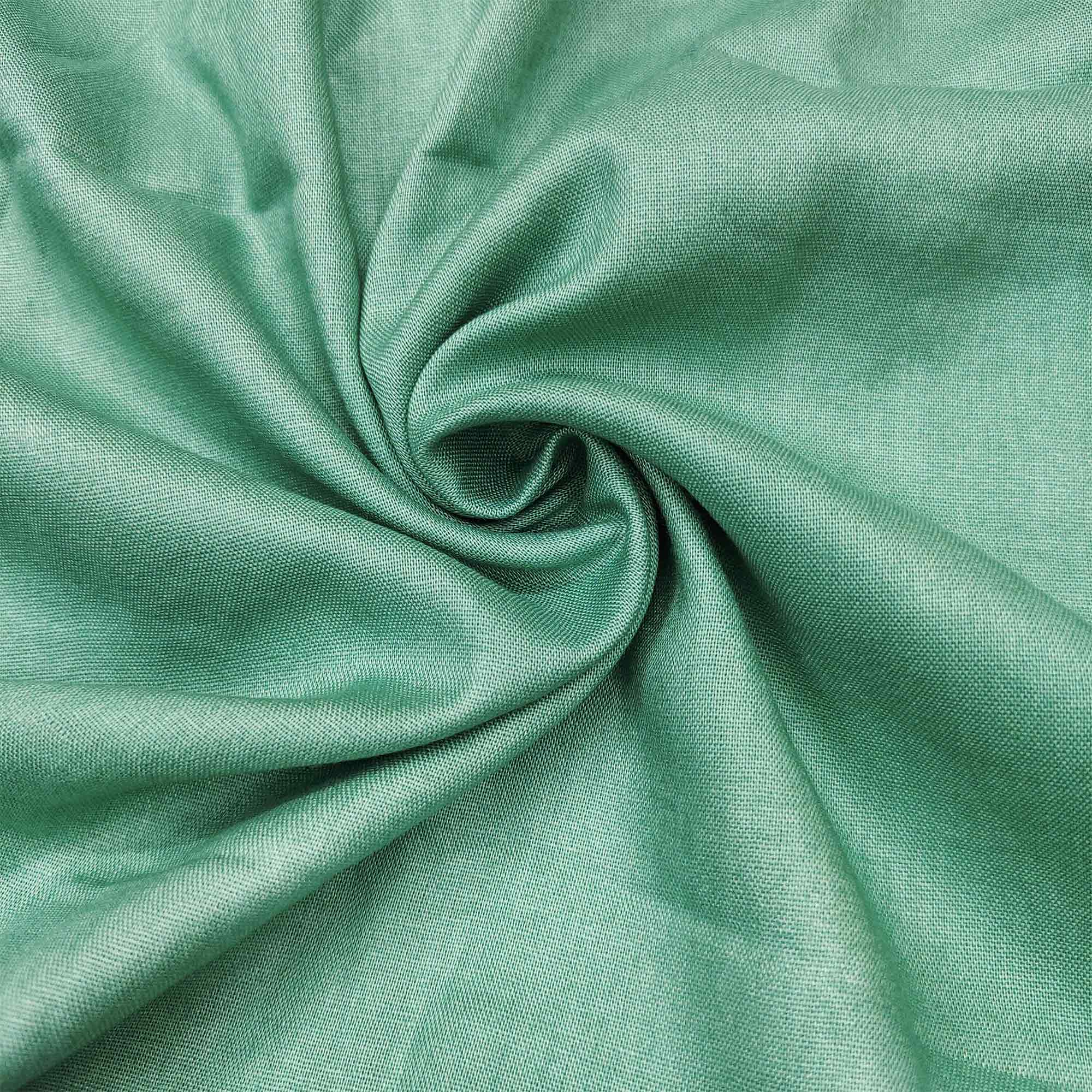 Turquoise Floral Hand Embroidered Muslin Dress Material