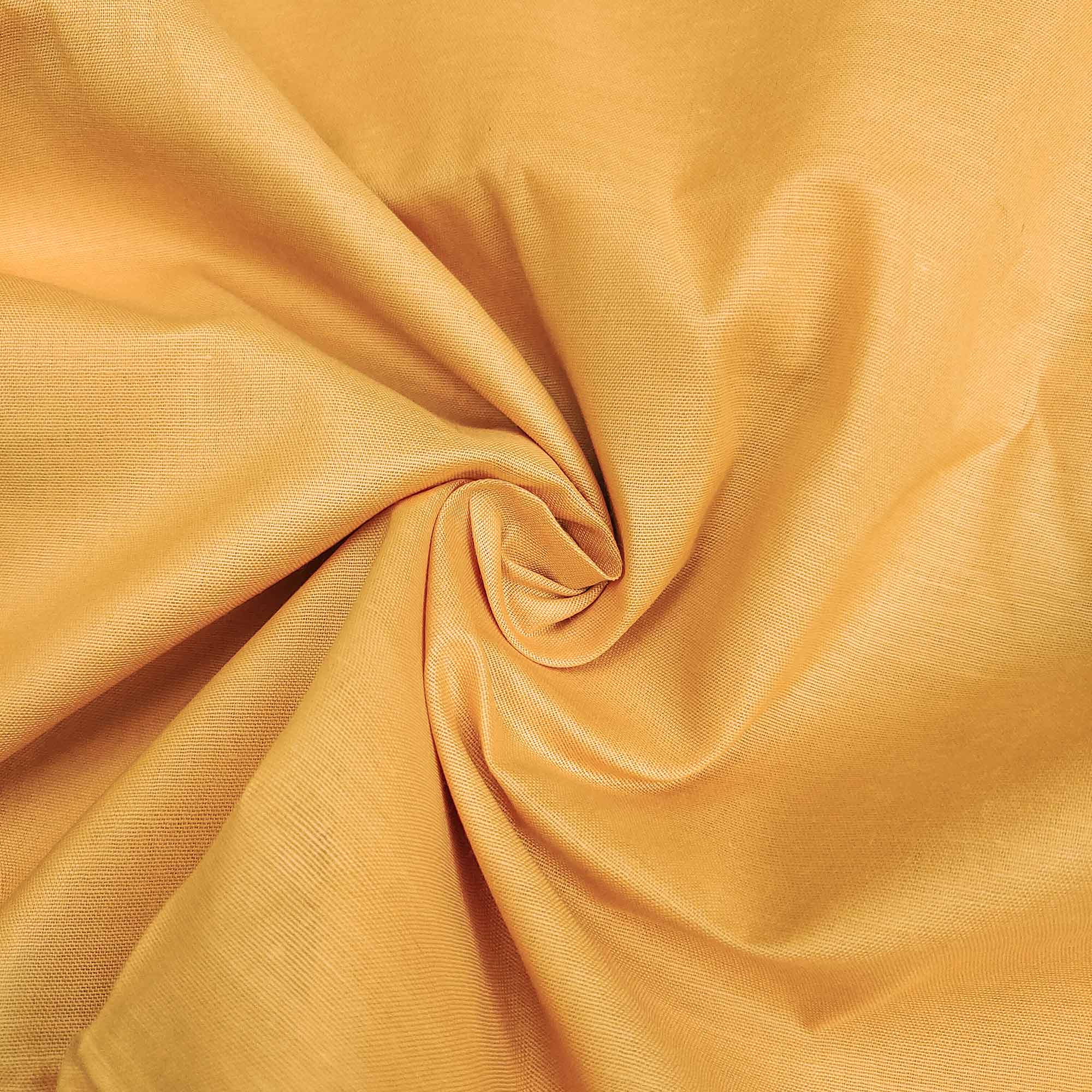 Yellow Floral Embroidery With Printed Pure Cotton Dress Material