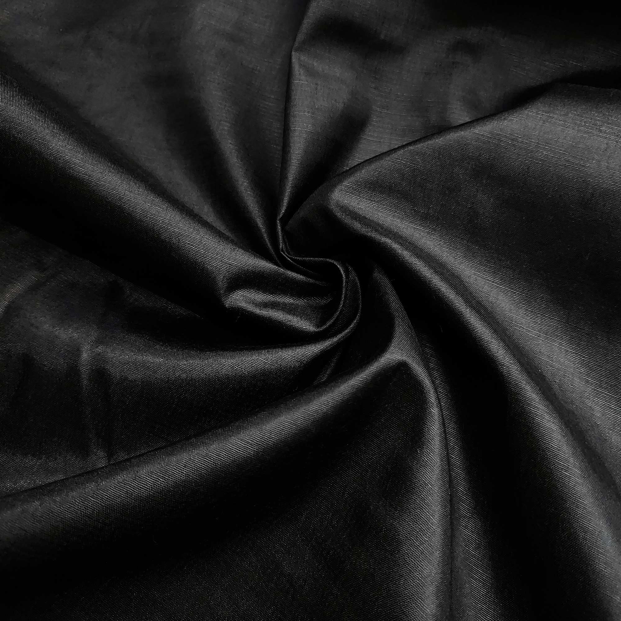 Black Floral Sequins Embroidered Cotton Silk Dress Material