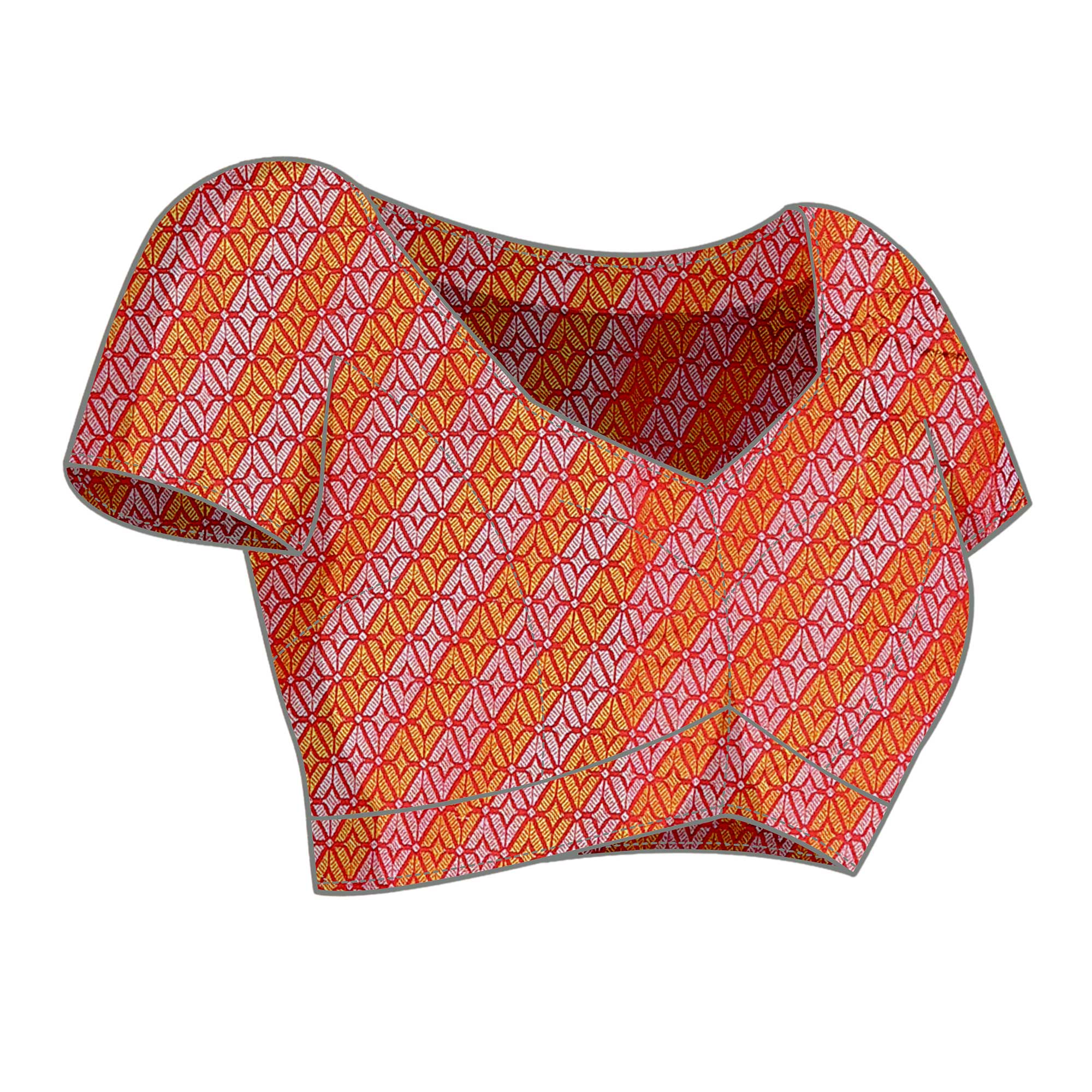 Rama Blue Floral Woven Banarasi Silk Saree