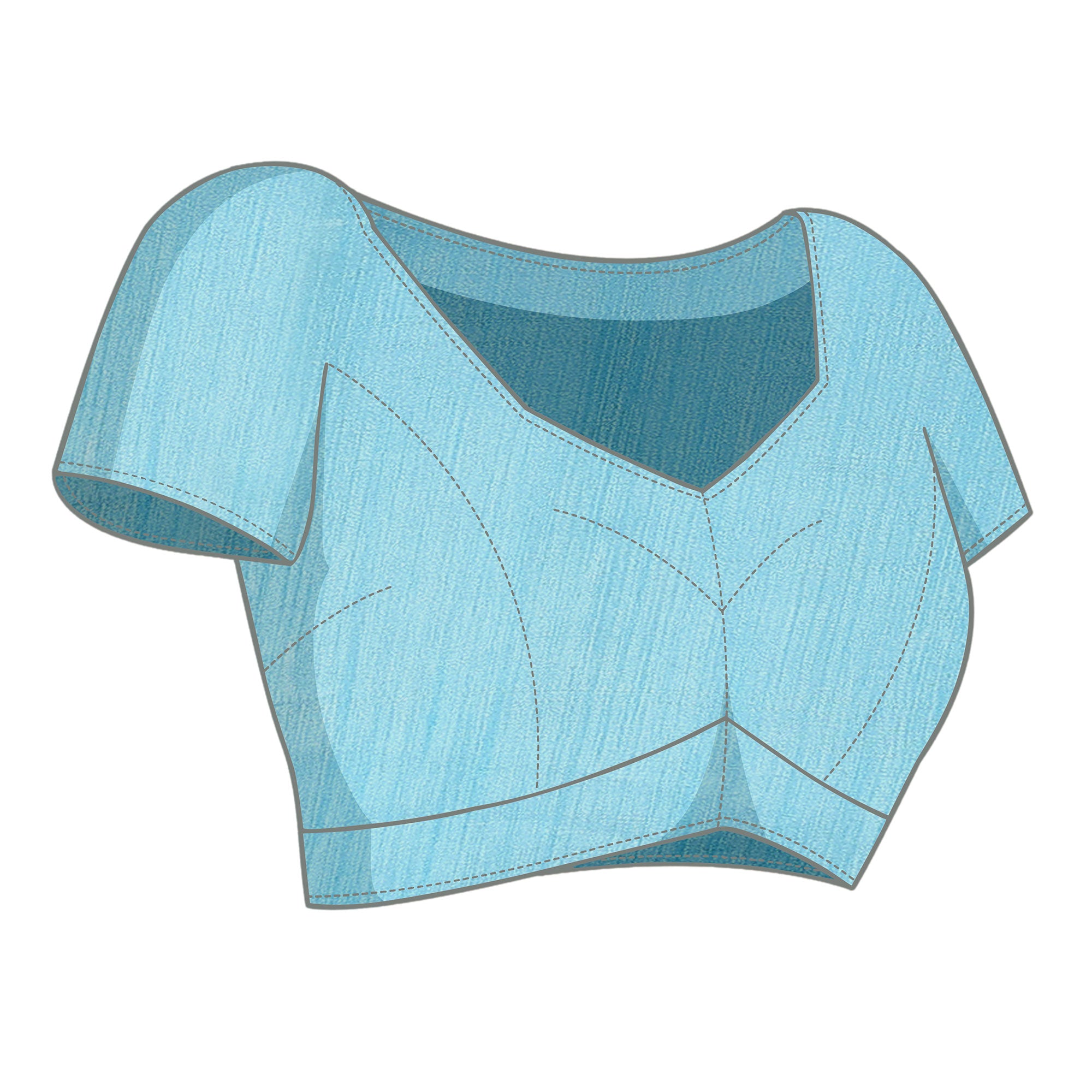 Peach Printed Vichitra Silk Saree