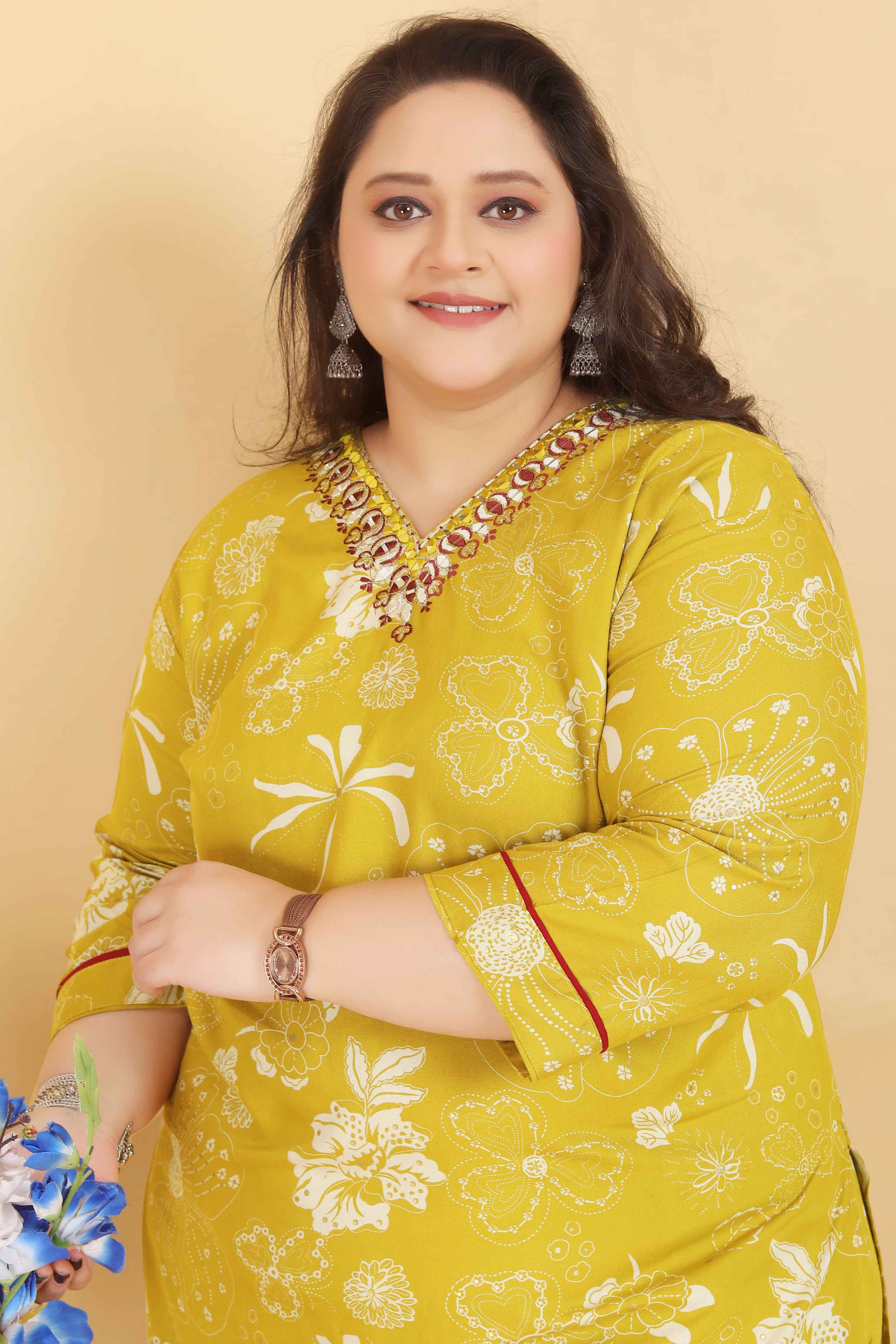 Green Floral Printed Rayon Straight Salwar Suit