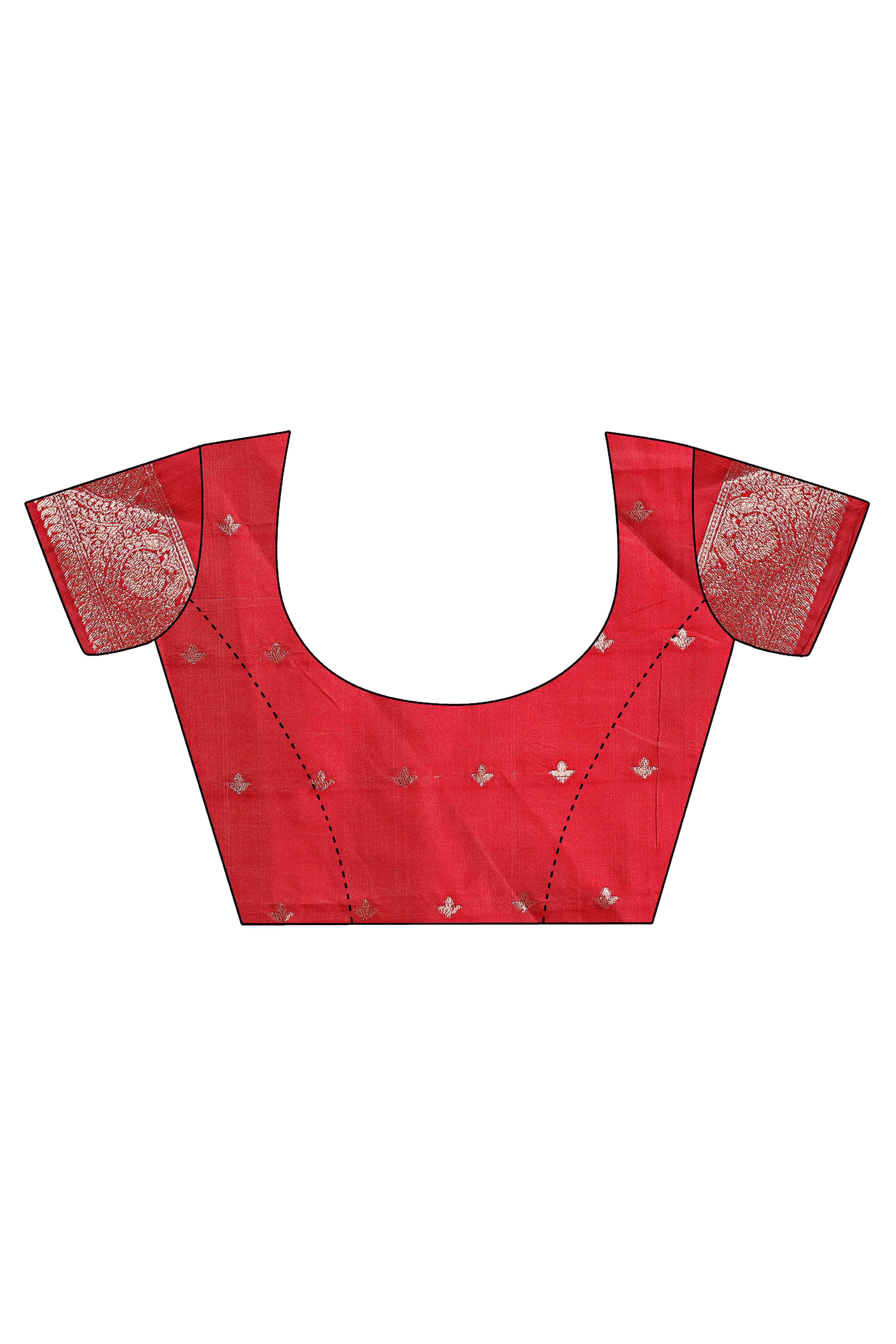 Maroon Linen Cotton Saree Featuring Graceful Floral Patterns in Zari Weave