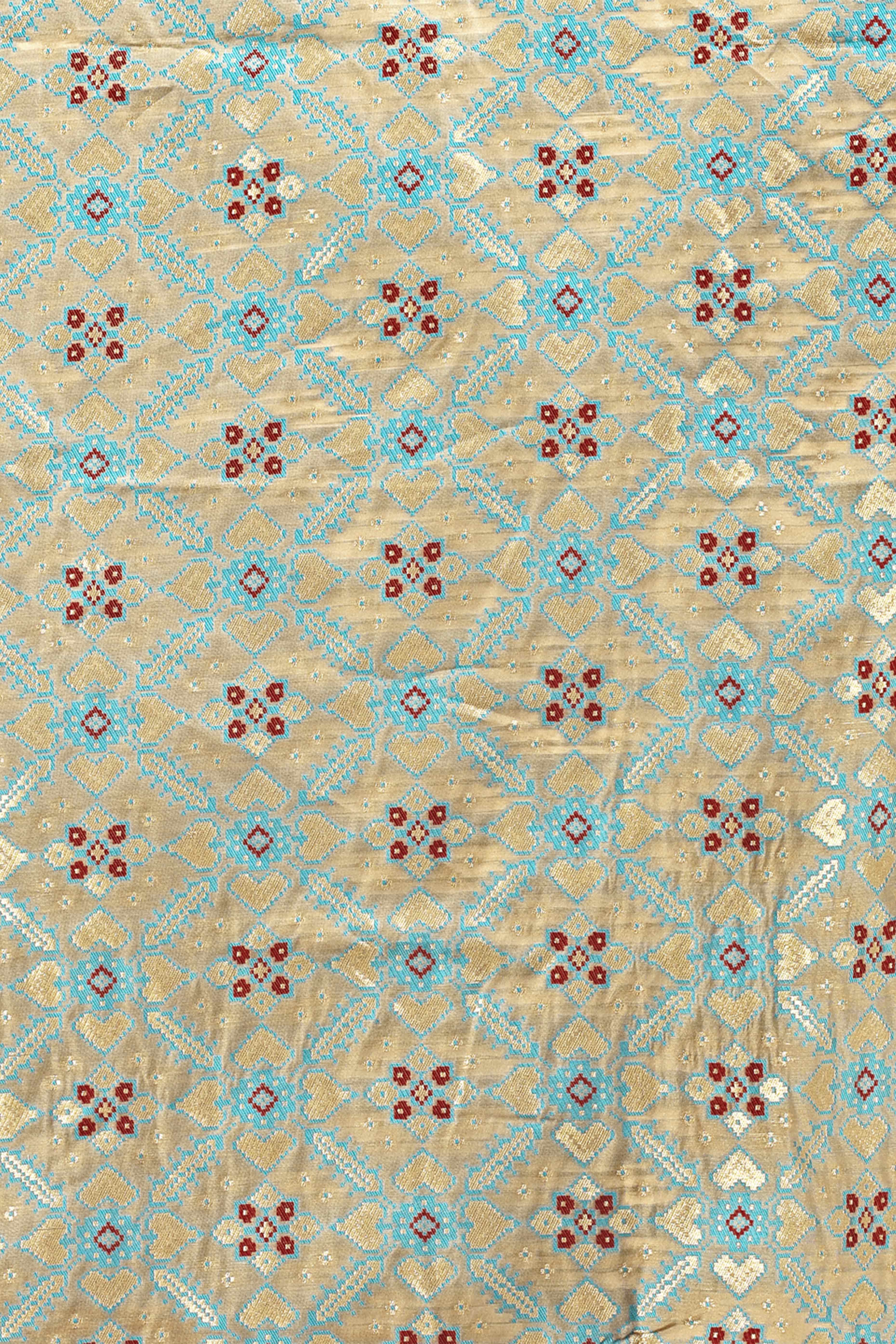 Beige Saree in Cotton Silk with Heritage Inspired Zari Woven Accents