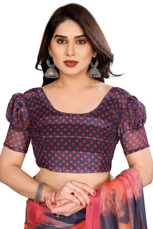 Premium Muticolor Digital Printed Georgette Saree Featuring Delicate Zari & Bright Striped
