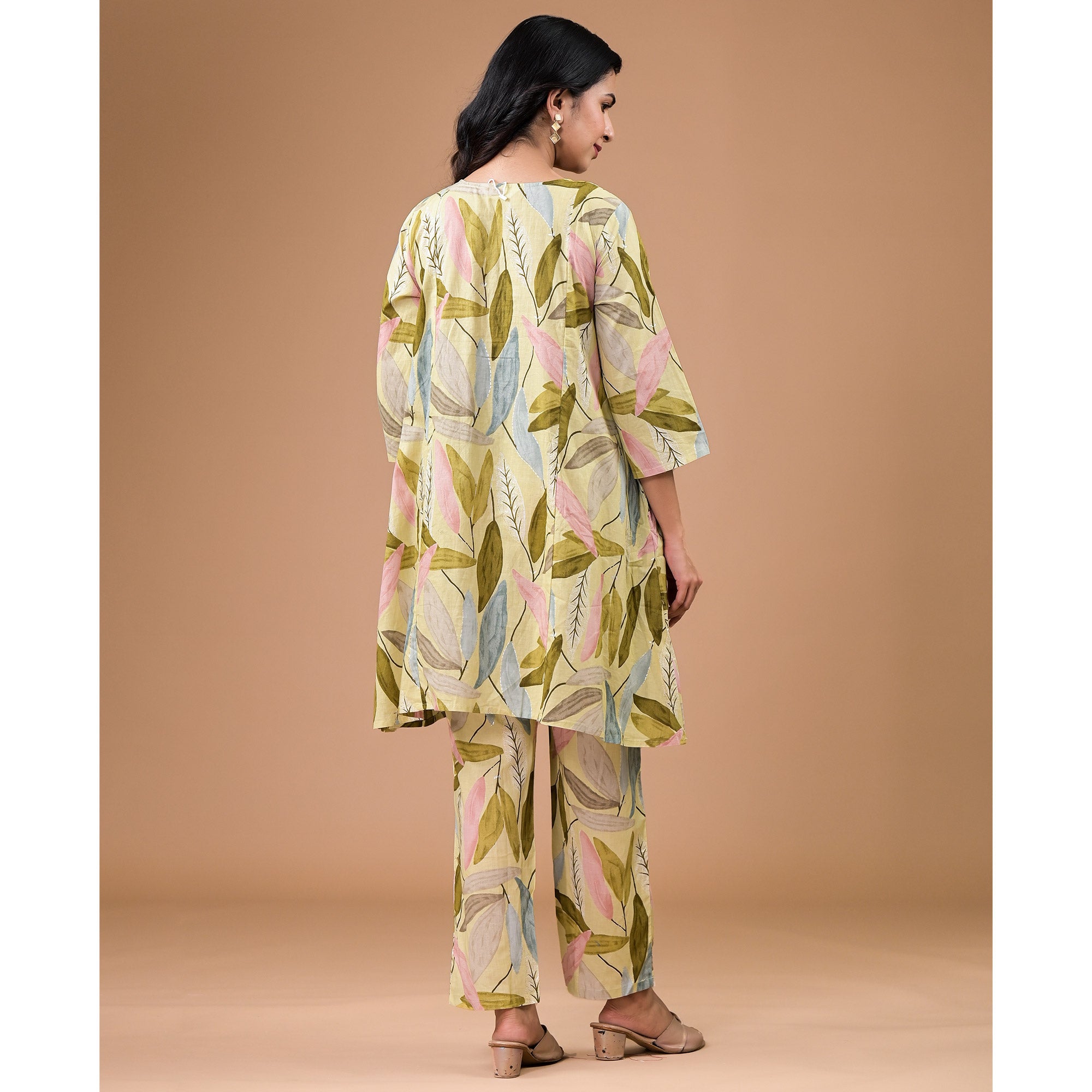 Green Printed Pure Cotton Co-ord Set
