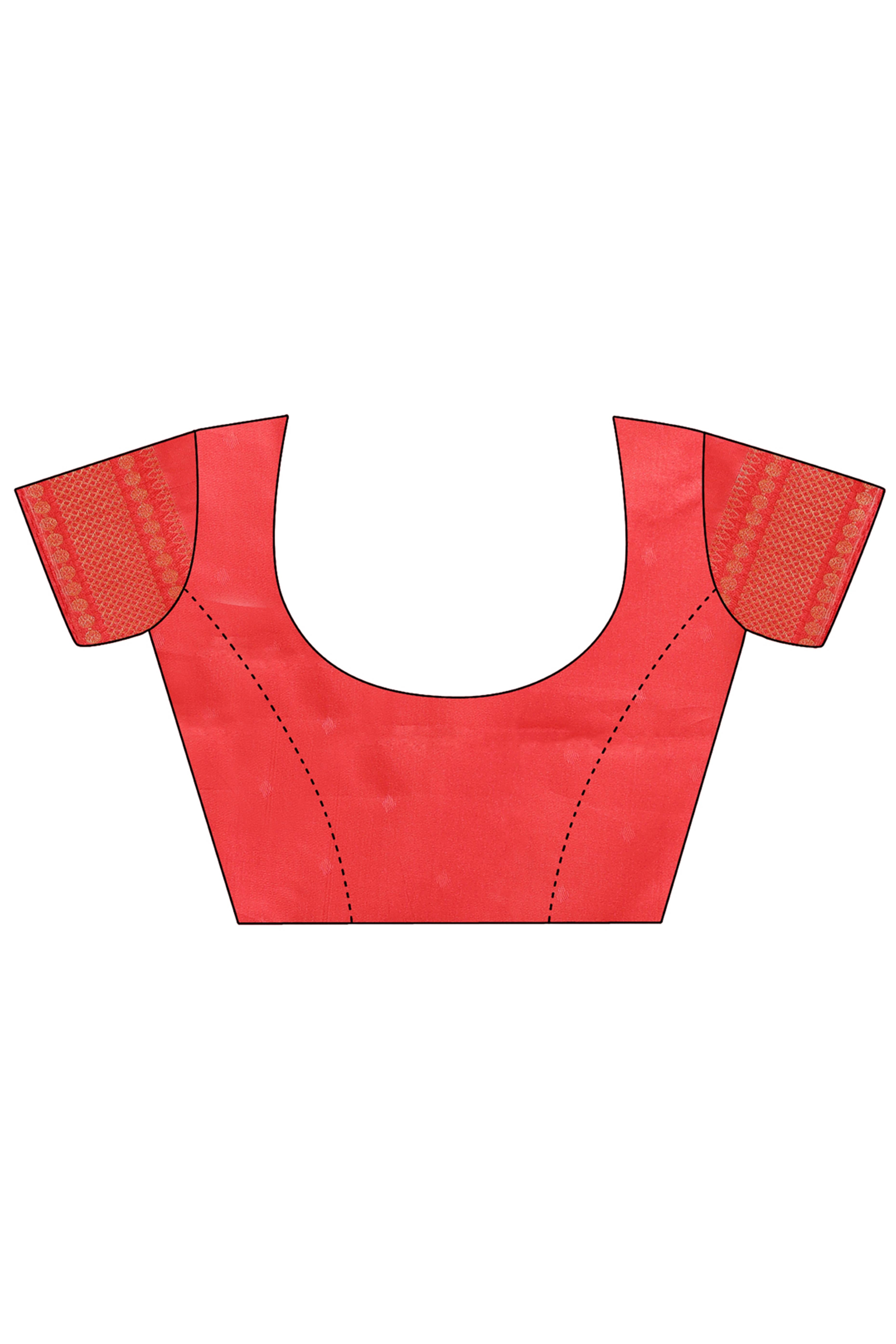 Cream Banarasi Silk Saree Featuring Lustrous Red Floral Zari Weaving and a Rich Contrast Border