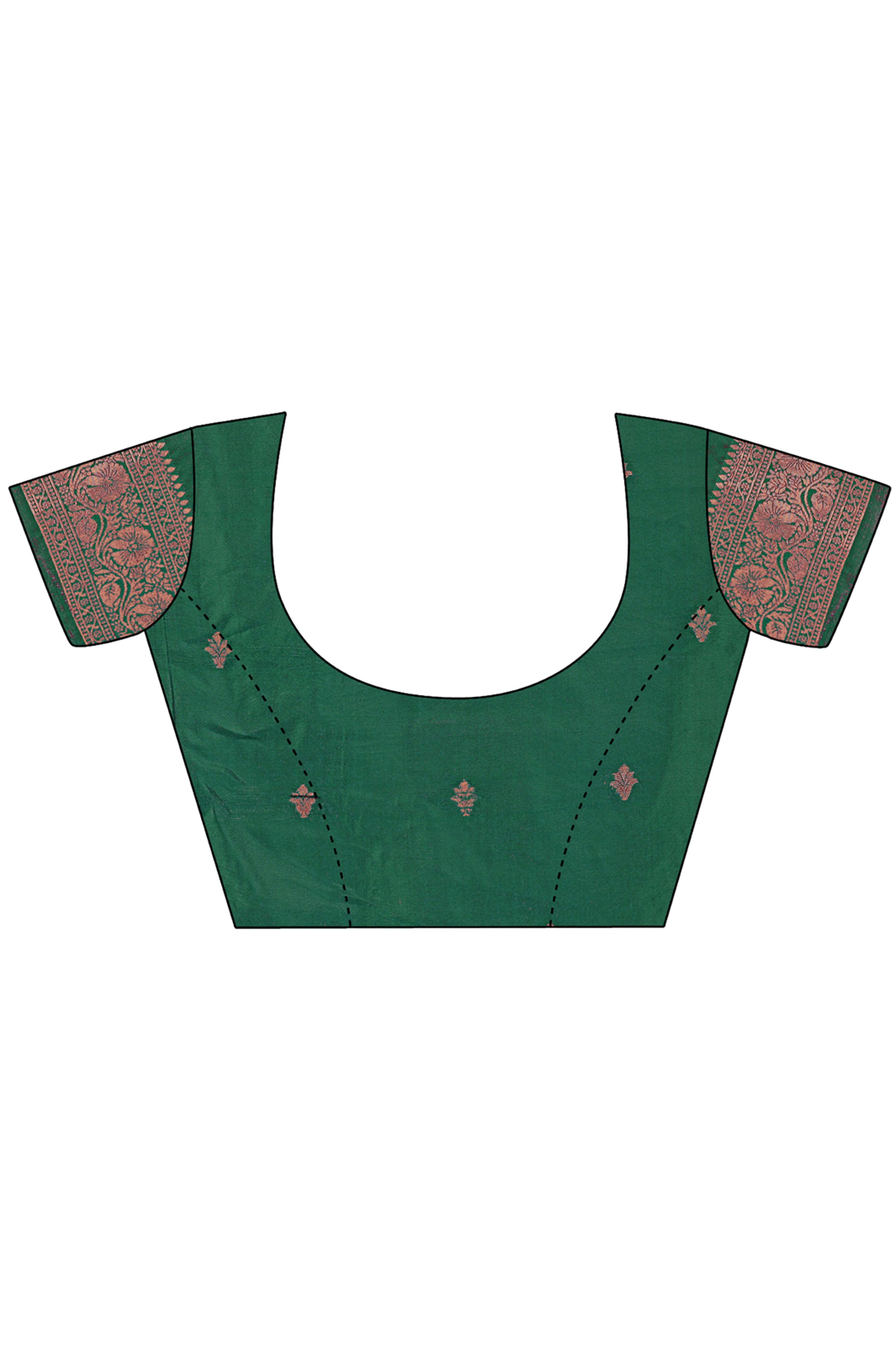 Mustard Heart Motif Zari Woven Lichi Cotton Silk Saree With Flowing Tassels