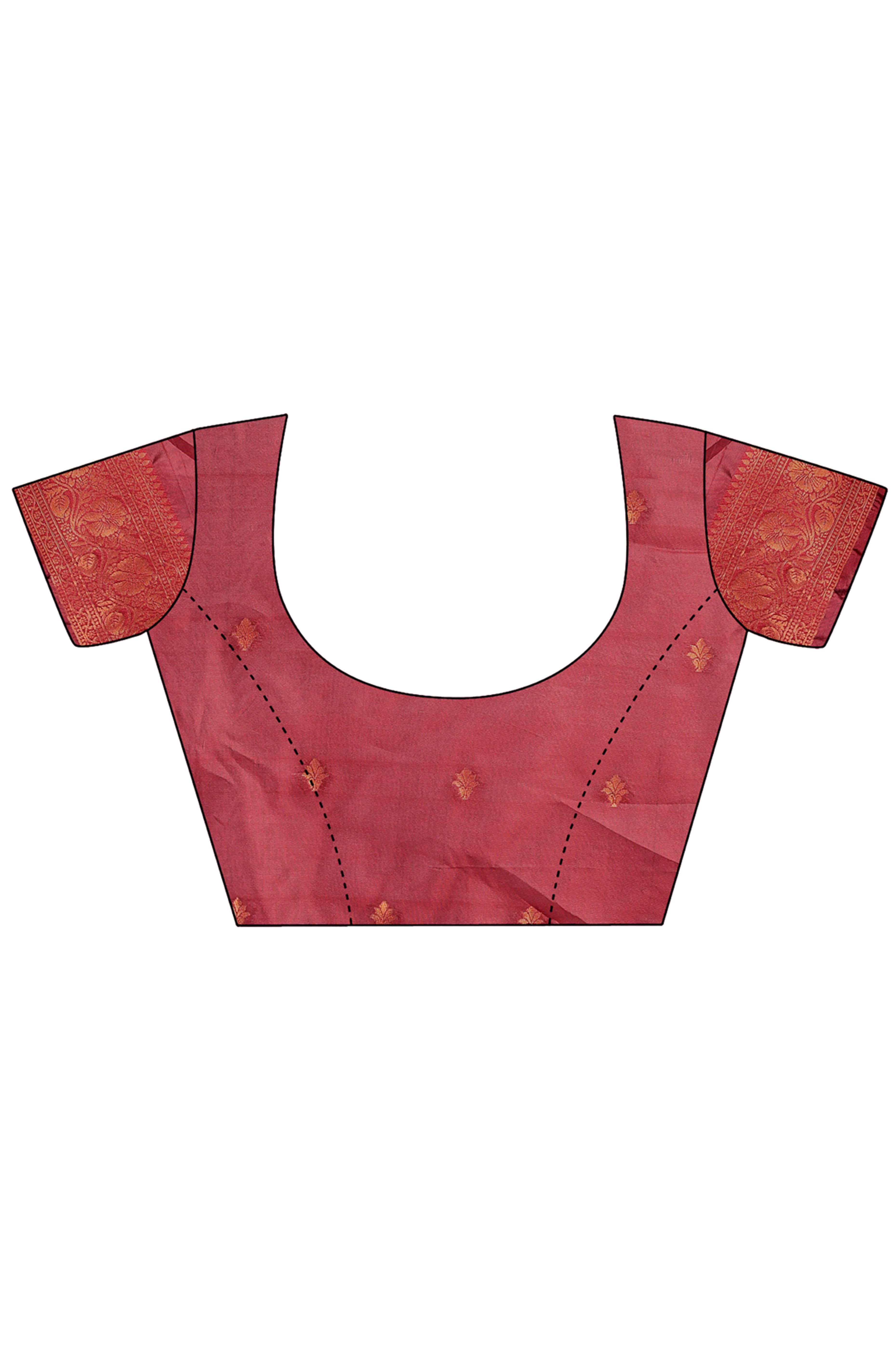 Grey Heart Motif Zari Woven Lichi Cotton Silk Saree With Flowing Tassels