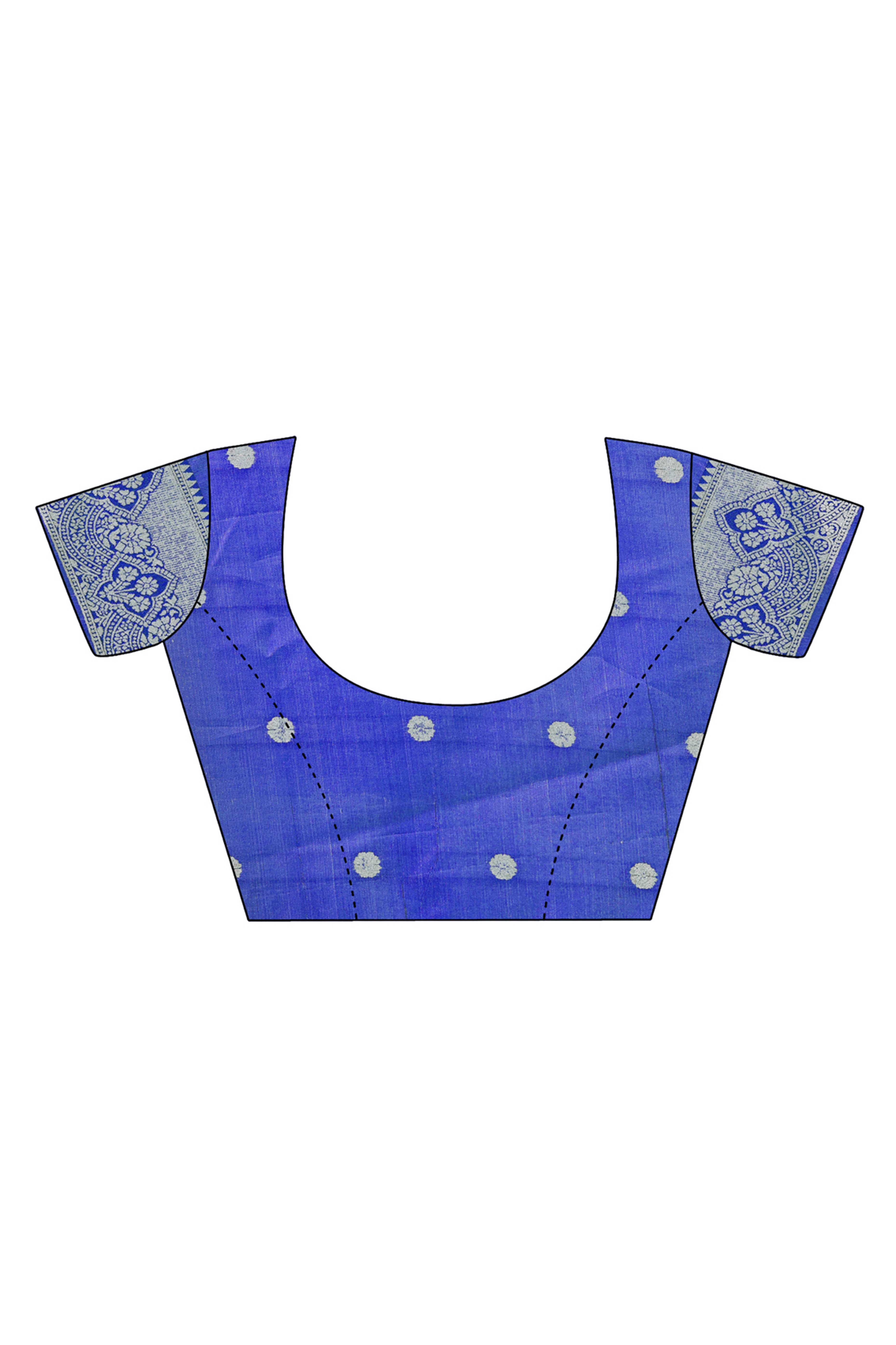 Sky Blue Lichi Silk Blend Saree With Intricate Paisley Zari Weave & Graceful Tassels