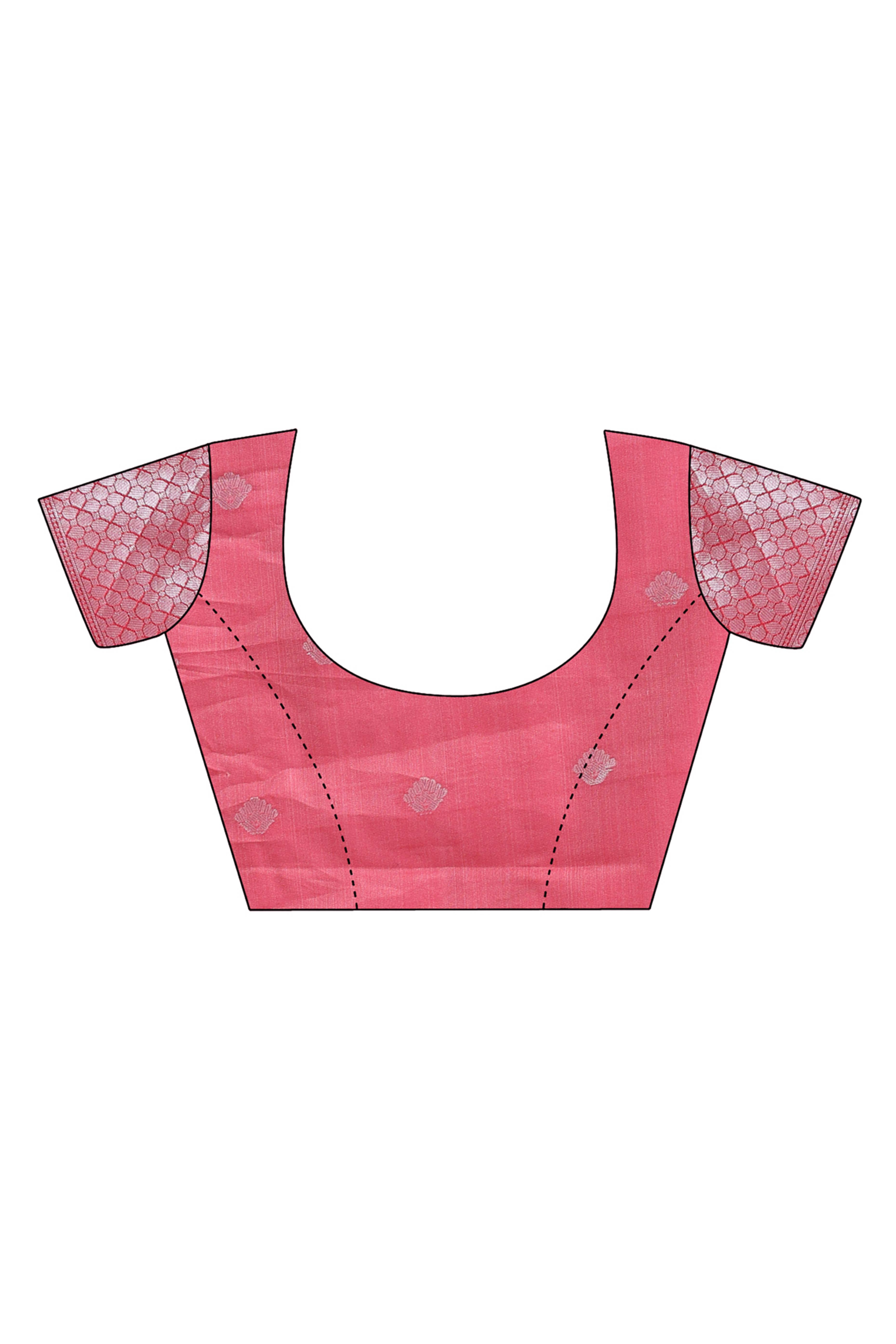 Radiant Light Orange Zari Weaving Silk Blend Saree of Timeless Elegance