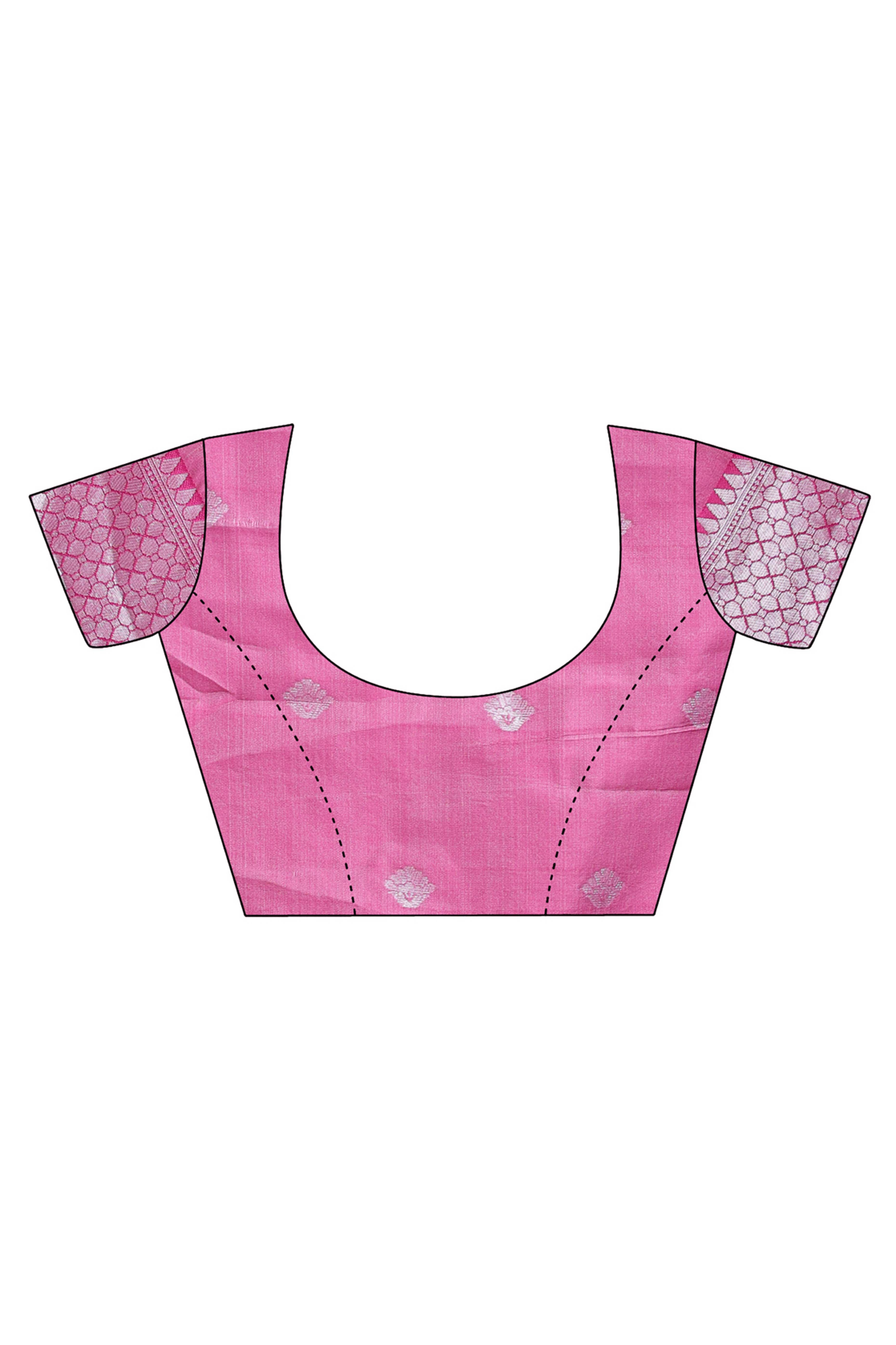 Exquisite Pink Zari Weaving Silk Blend Saree with Unmatched Grace