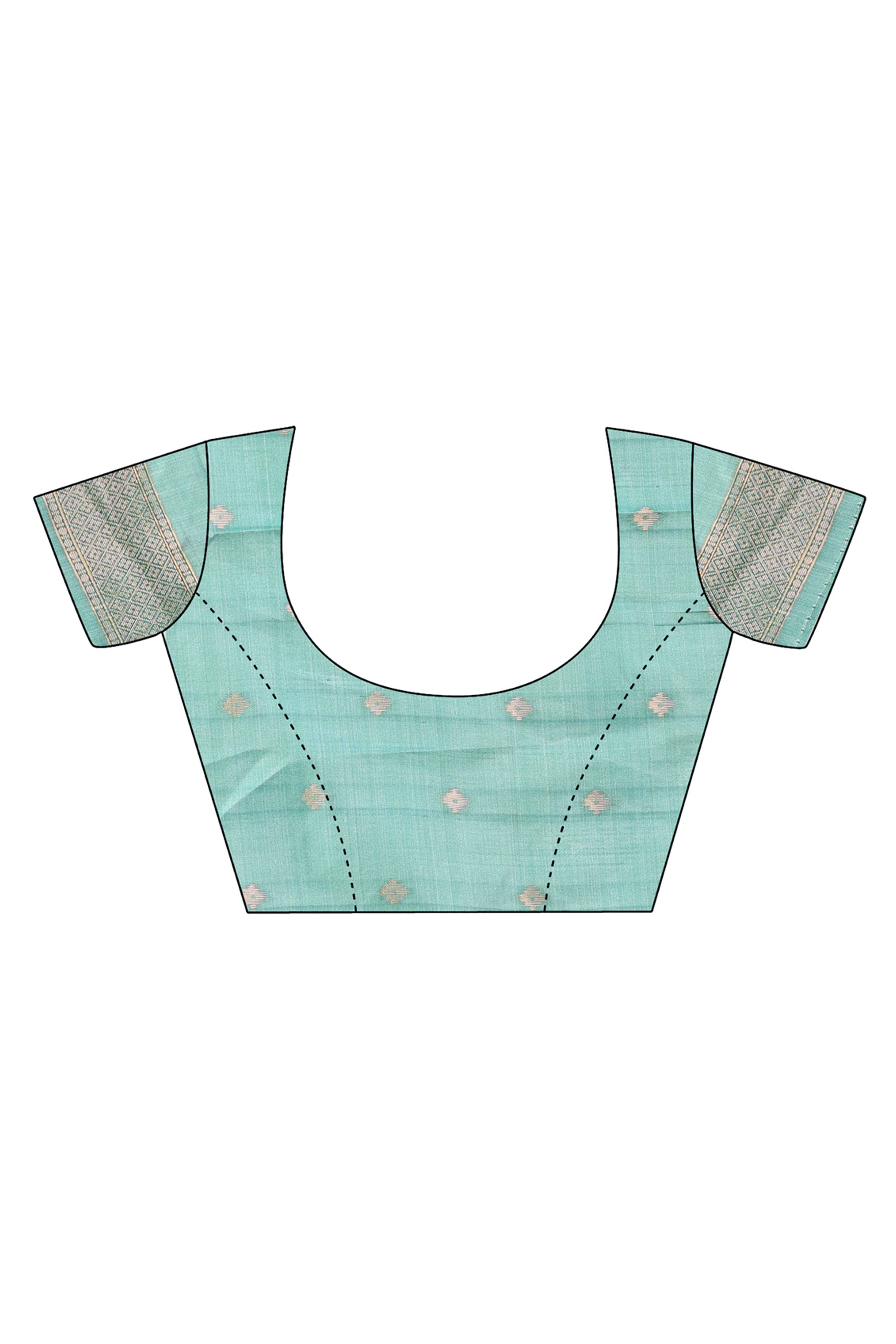 Sophisticated Zari Woven Green Linen Cotton Saree With Graceful Tassel Pallu