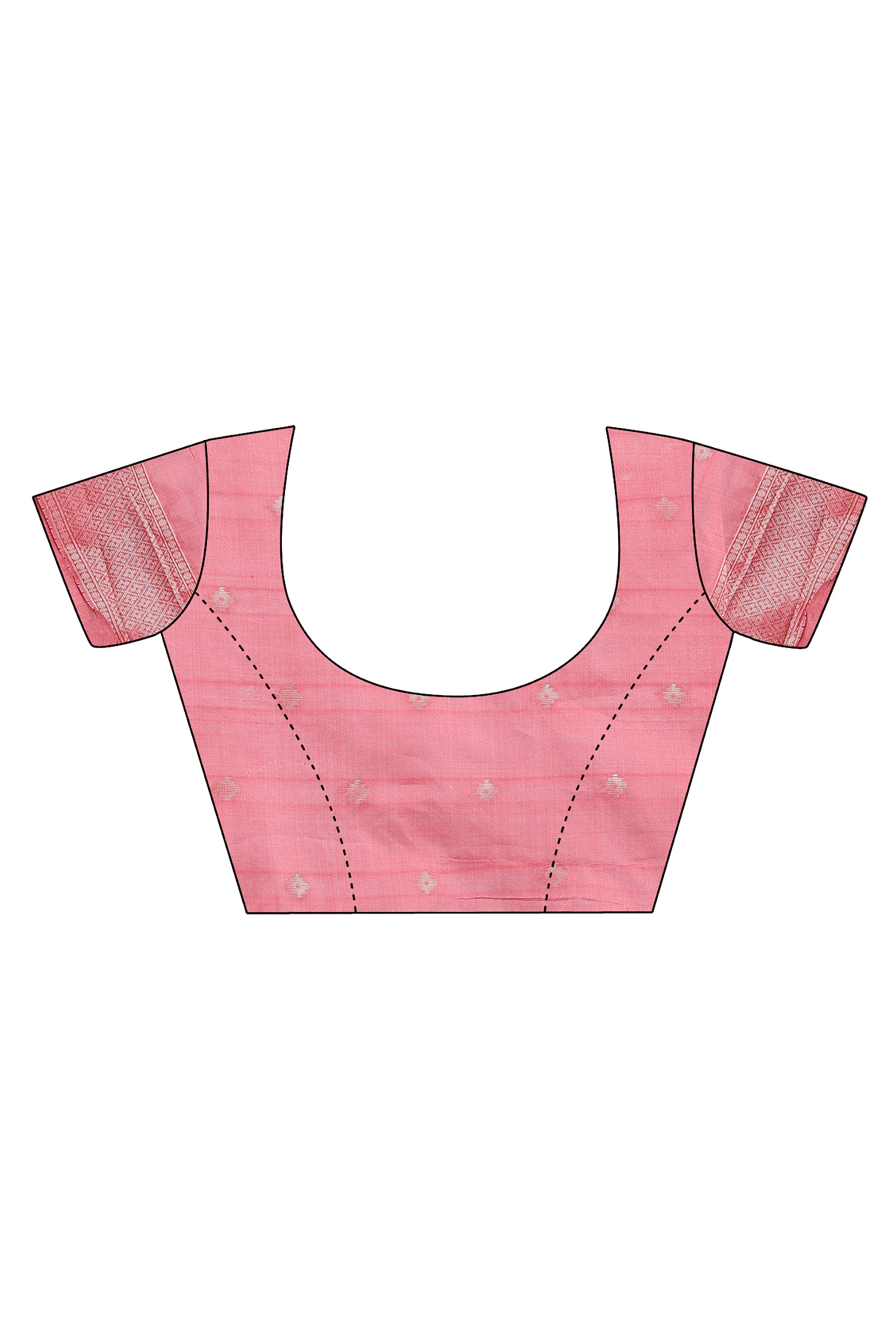 Dazzling Zari Woven Coral Pink Linen Cotton Saree With Graceful Tassel Pallu