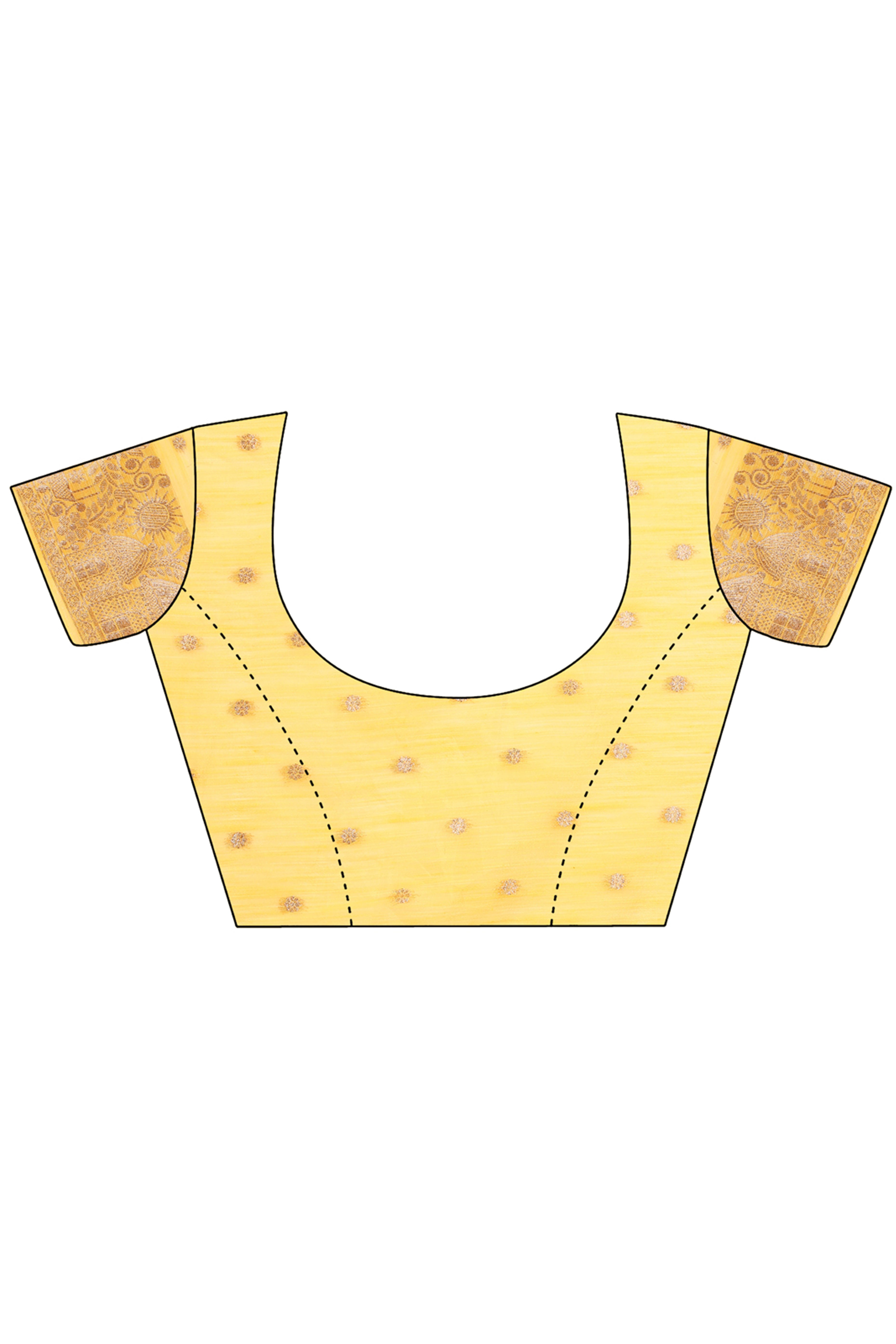 Yellow Zari Woven Linen Cotton Saree With Graceful Tassels